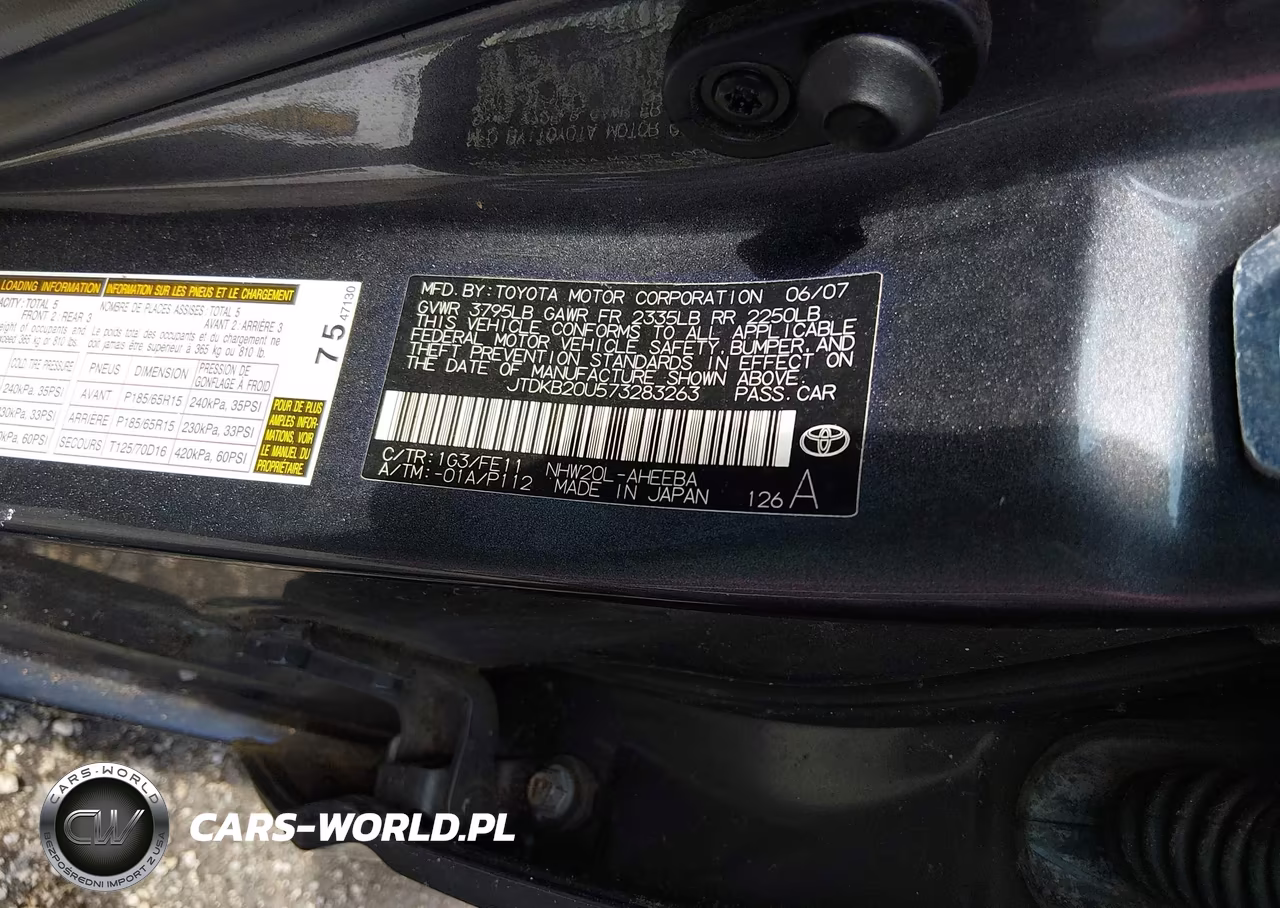 2007 Toyota Prius VIN:JTDKB20U573283263 - 9