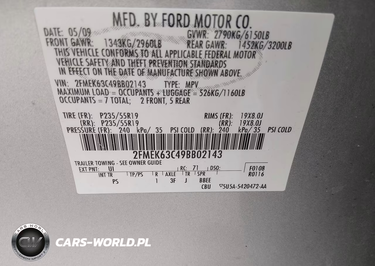 2009 Ford Flex Limited VIN:2FMEK63C49BB02143 - 9