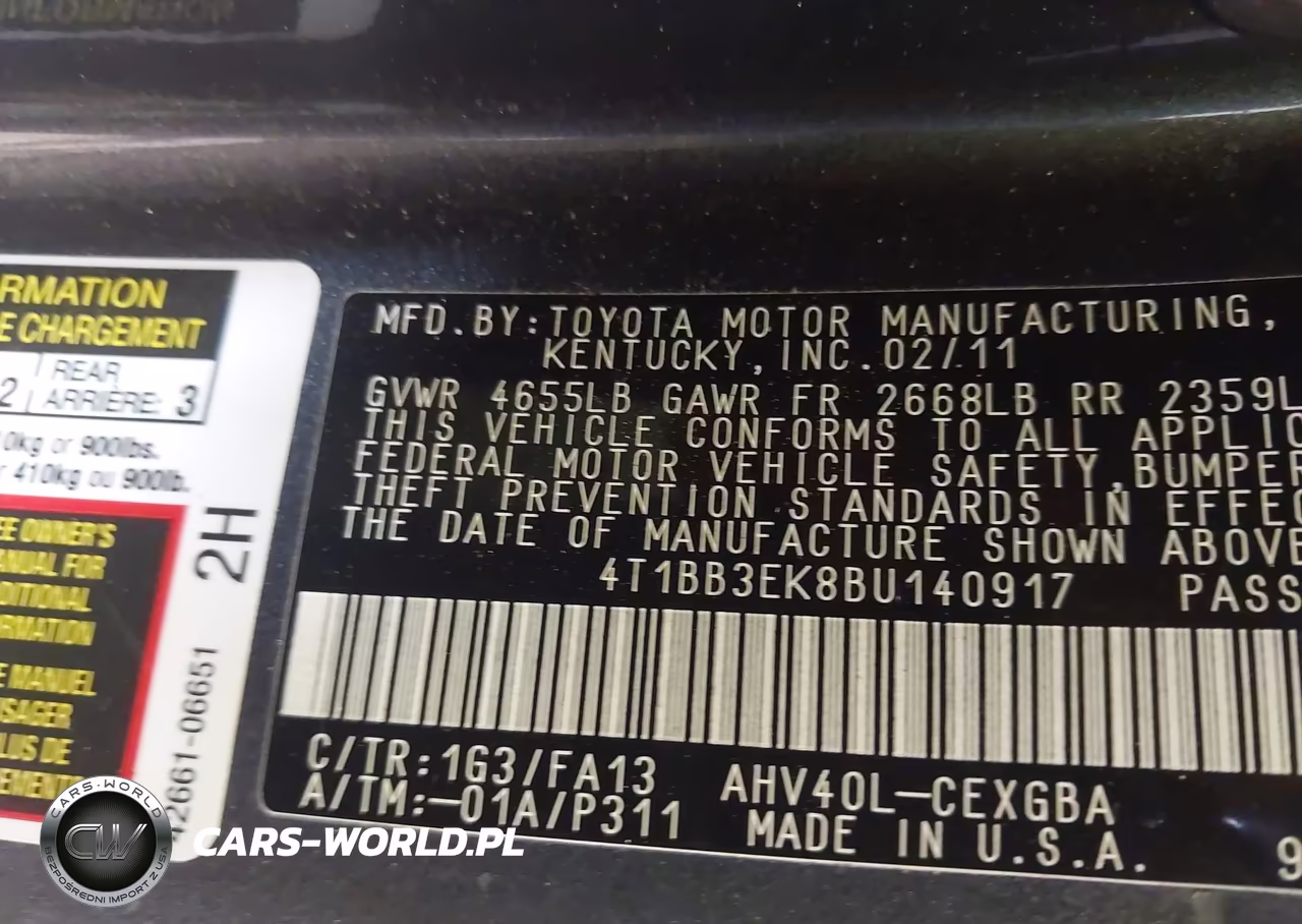 2011 Toyota Camry Hybrid VIN:4T1BB3EK8BU140917 - 9