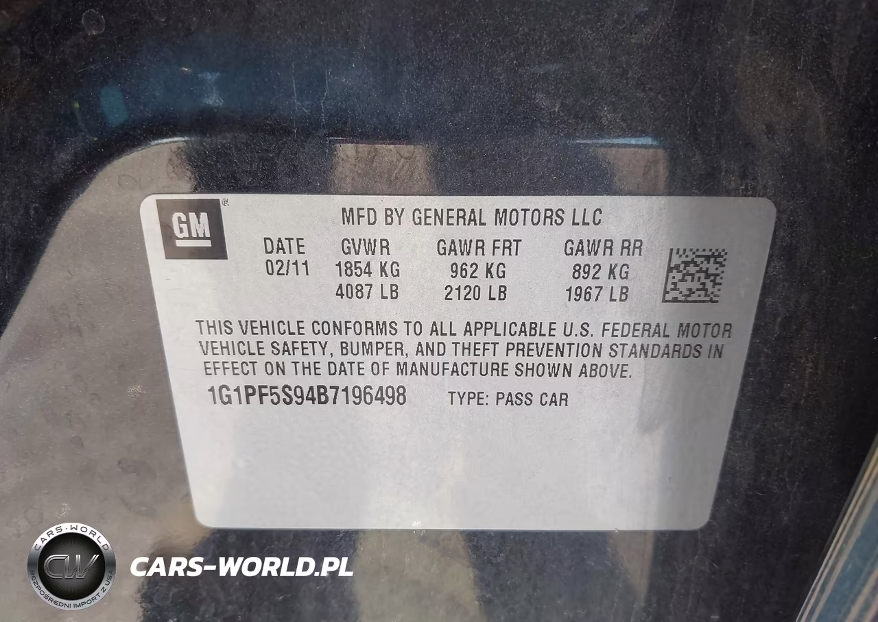2011 Chevrolet Cruze 1Lt VIN:1G1PF5S94B7196498 - 9