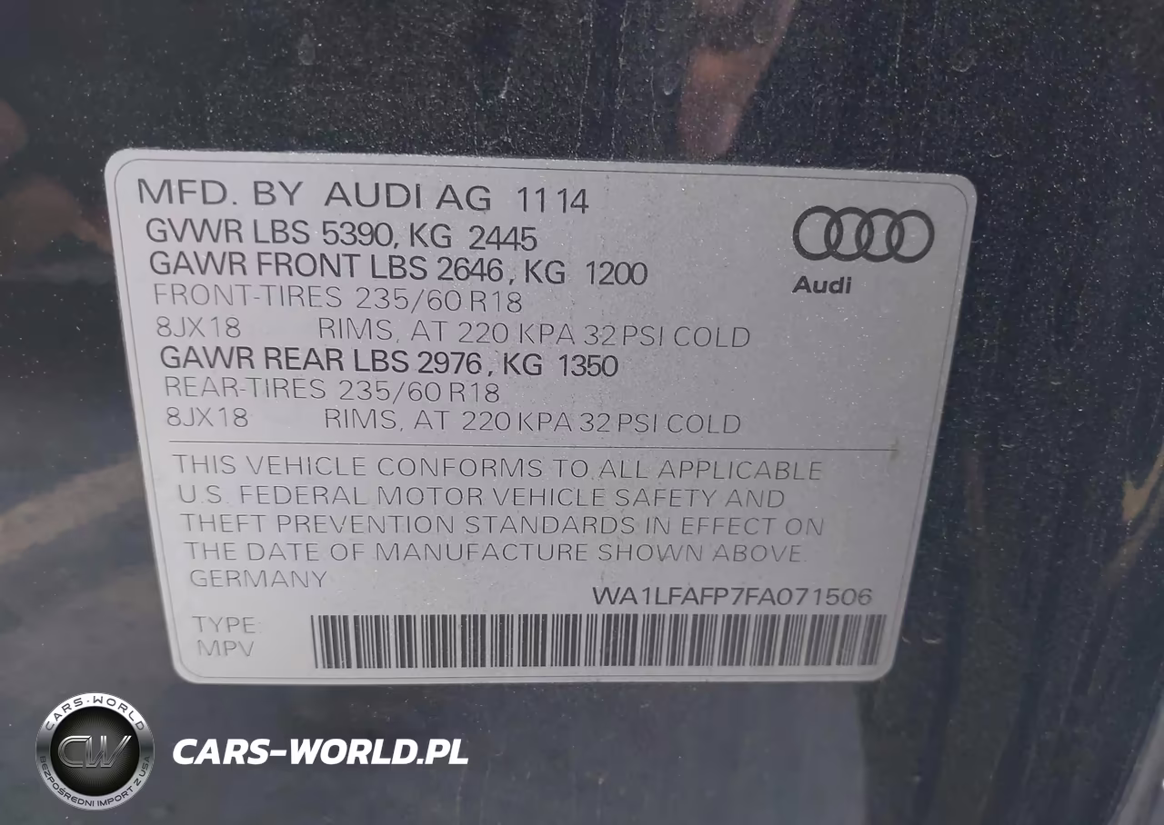 2015 Audi Q5 2.0T Premium VIN:WA1LFAFP7FA071506 - 9