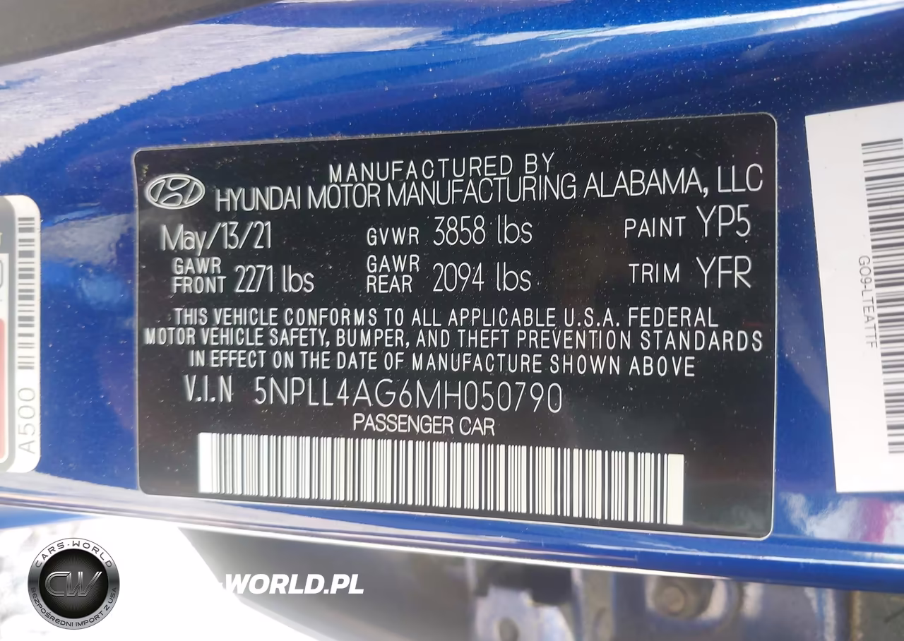 2021 Hyundai Elantra Se VIN:5NPLL4AG6MH050790 - 9