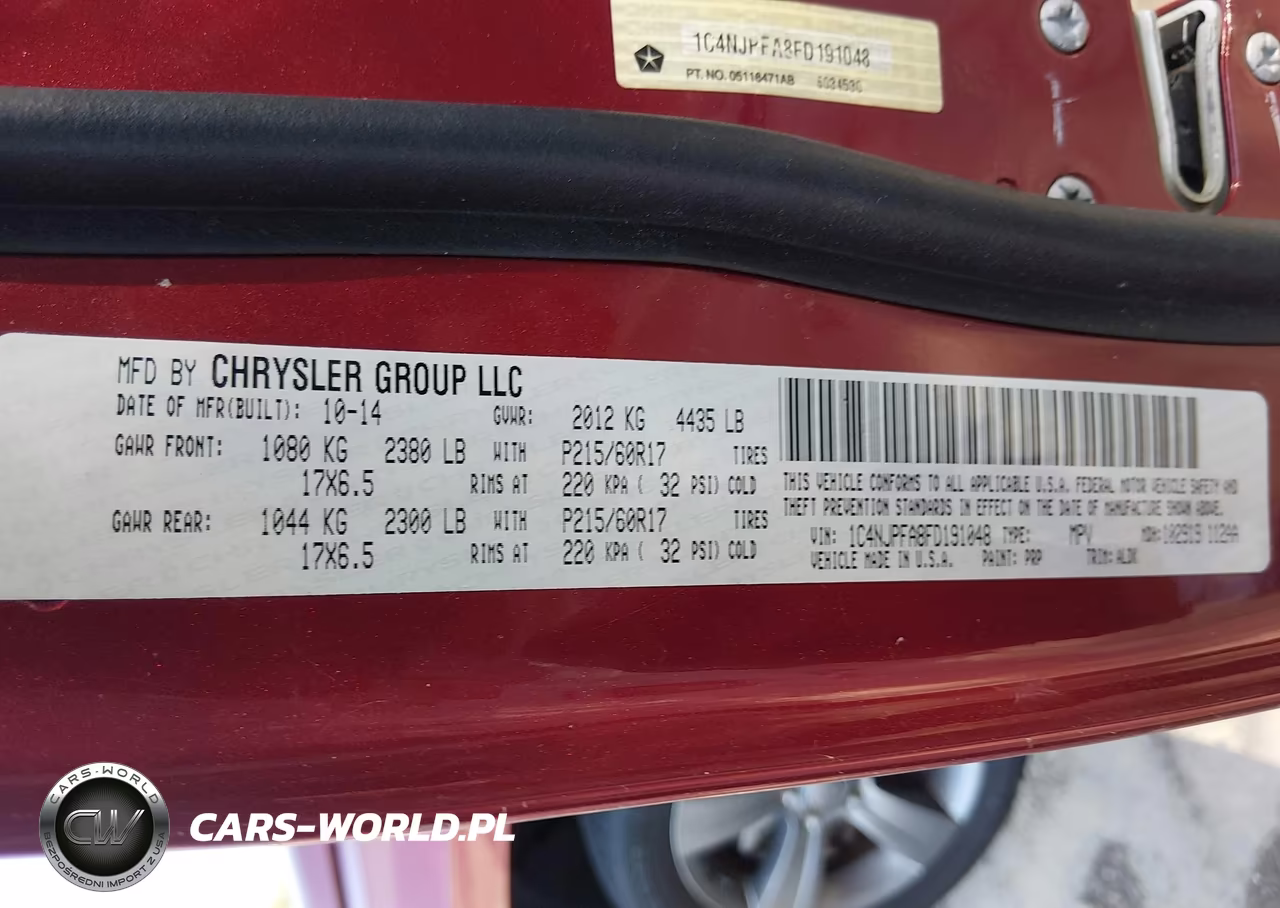2015 Jeep Patriot High Altitude Edition VIN:1C4NJPFA8FD191048 - 9