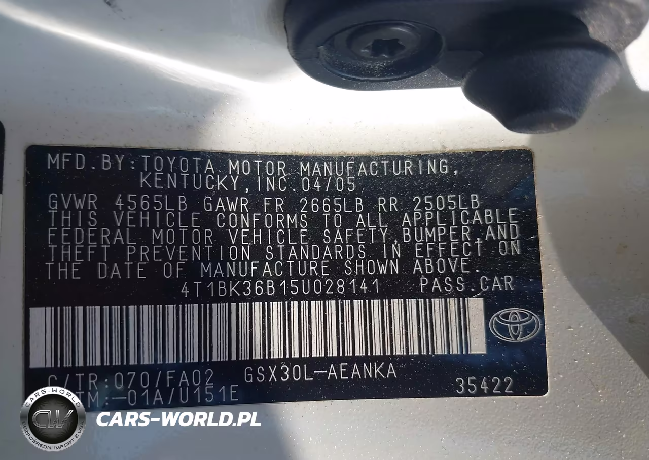 2005 Toyota Avalon Xl VIN:4T1BK36B15U028141 - 9