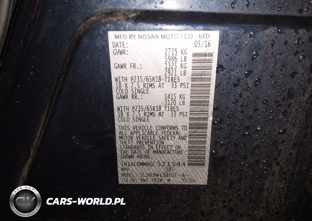 2016 Infiniti Qx60 VIN:5N1AL0MM6GC521544 - 9