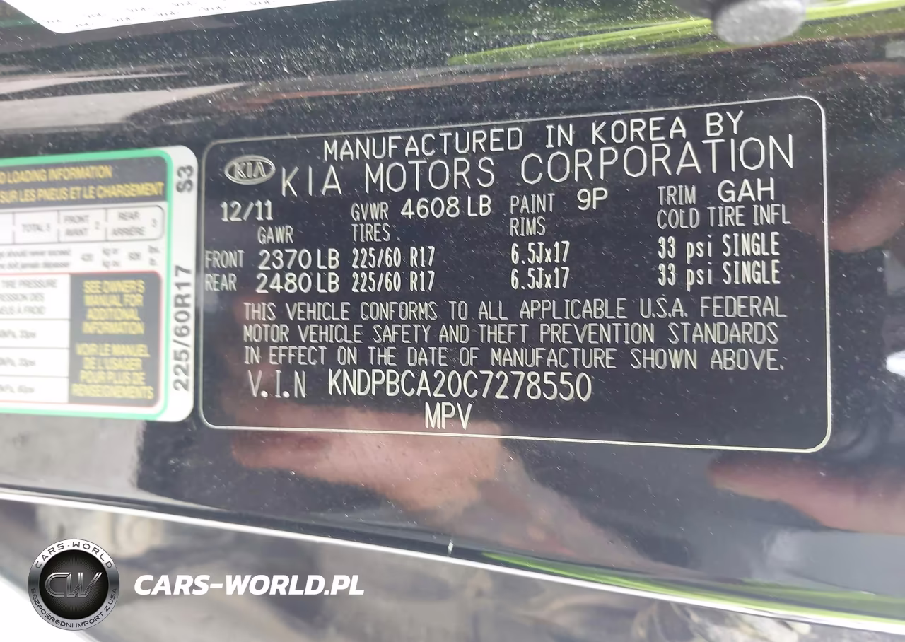 2012 Kia Sportage Lx VIN:KNDPBCA20C7278550 - 9