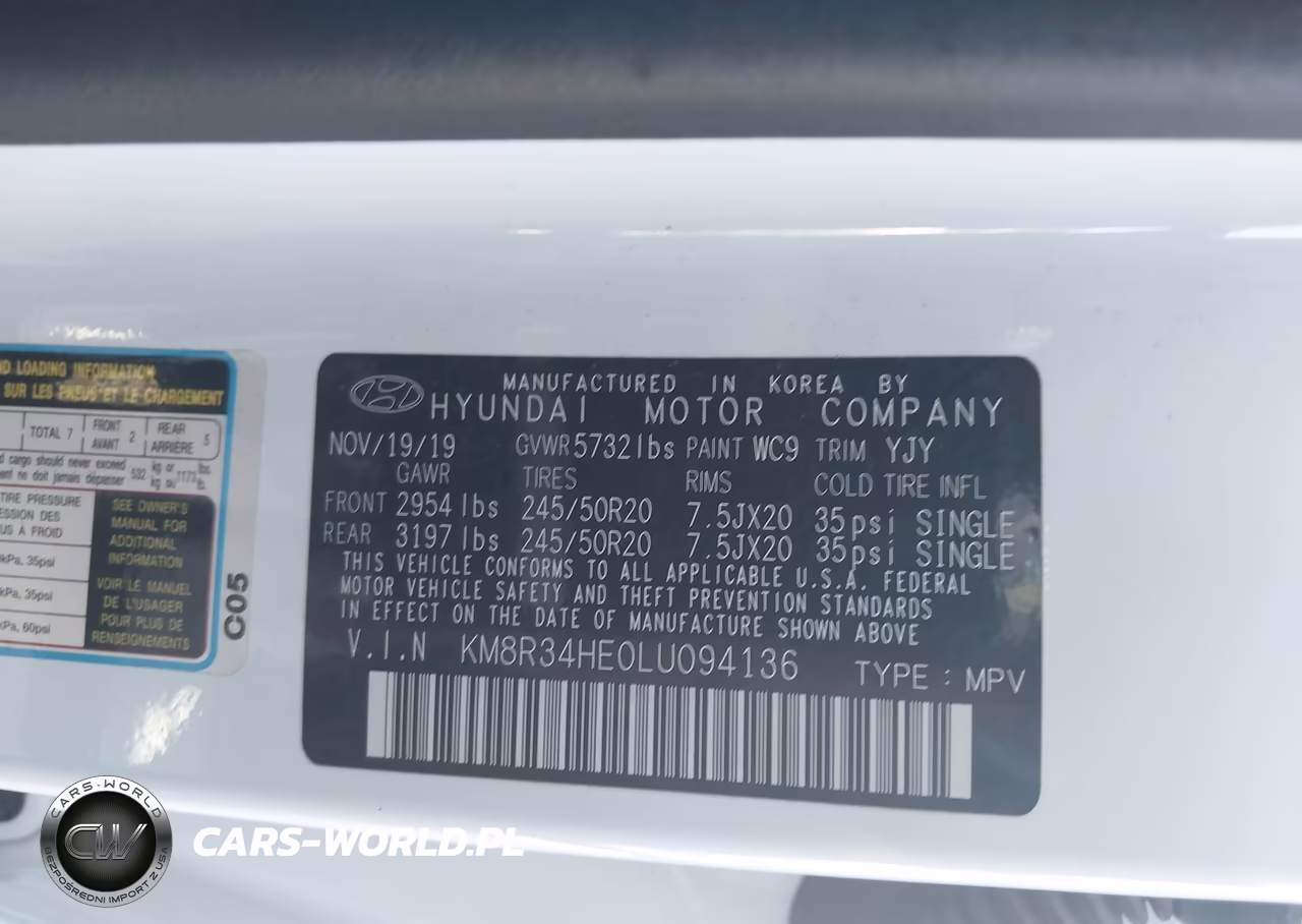 2020 Hyundai Palisade Sel VIN:KM8R34HE0LU094136 - 9