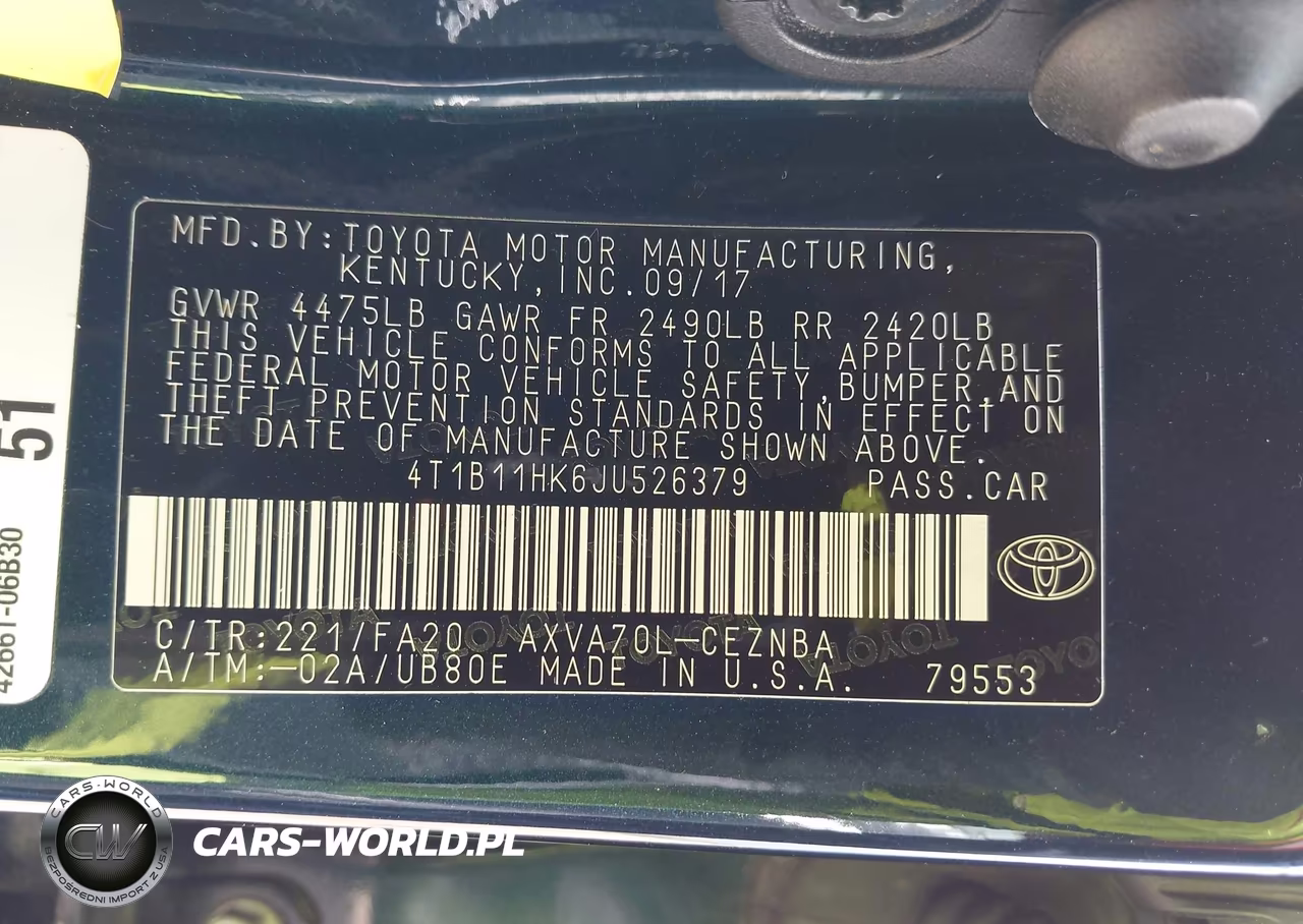 2018 Toyota Camry Le VIN:4T1B11HK6JU526379 - 9