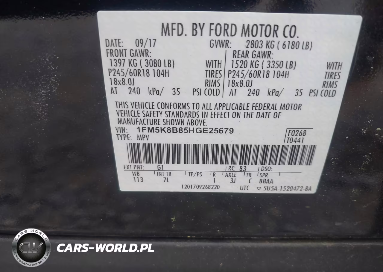 2017 Ford Explorer VIN:1FM5K8B85HGE25679 - 9