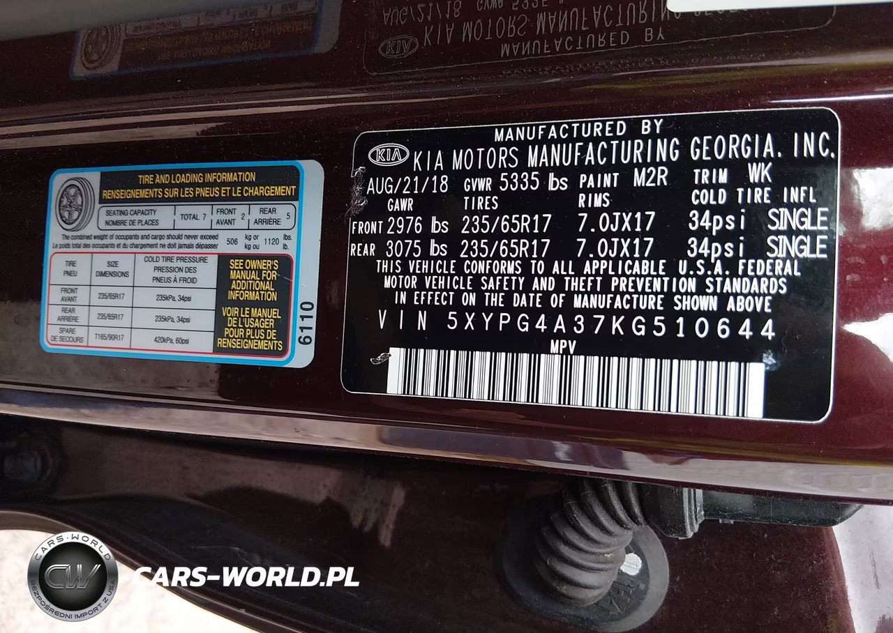 2019 Kia Sorento 2.4L Lx VIN:5XYPG4A37KG510644 - 9