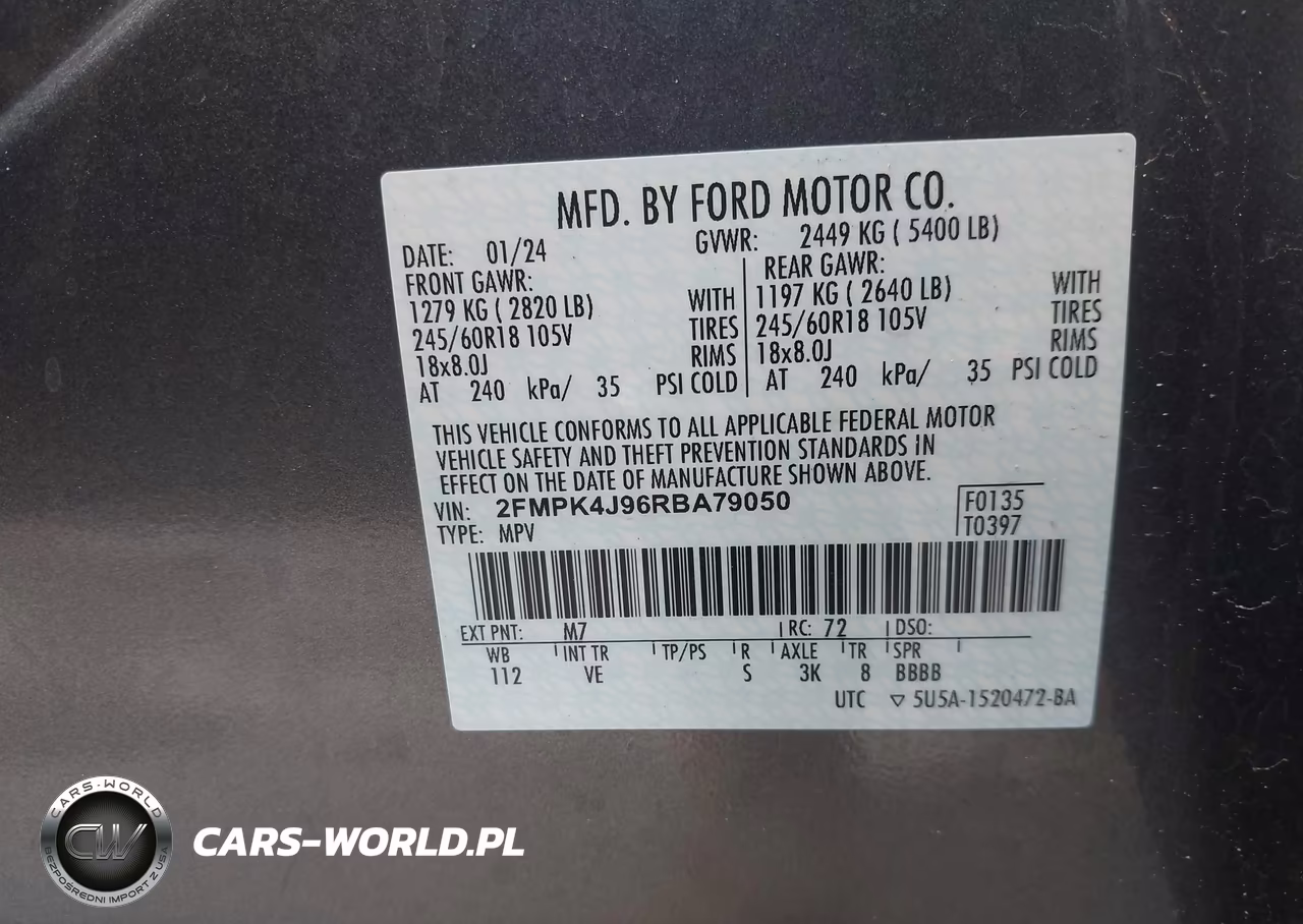 2024 Ford Edge Sel VIN:2FMPK4J96RBA79050 - 9
