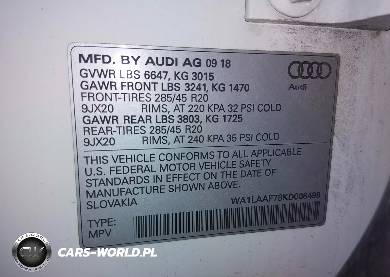 2019 Audi Q7 55 Premium-55 Se Premium VIN:WA1LAAF78KD008499 - 9