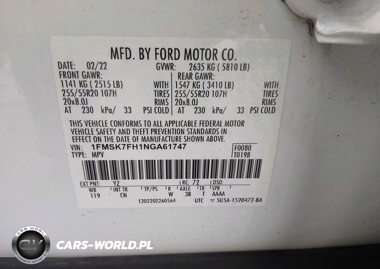 2022 Ford Explorer Limited VIN:1FMSK7FH1NGA61747 - 9