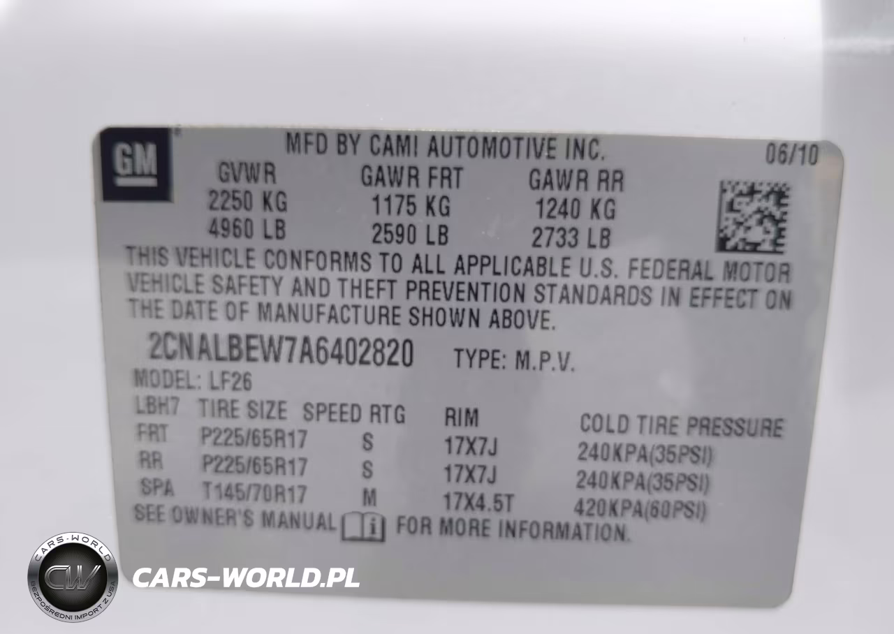 2010 Chevrolet Equinox Ls VIN:2CNALBEW7A6402820 - 9
