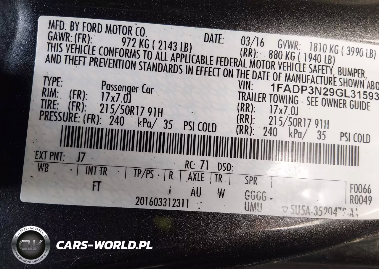 2016 Ford Focus Titanium VIN:1FADP3N29GL315936 - 9