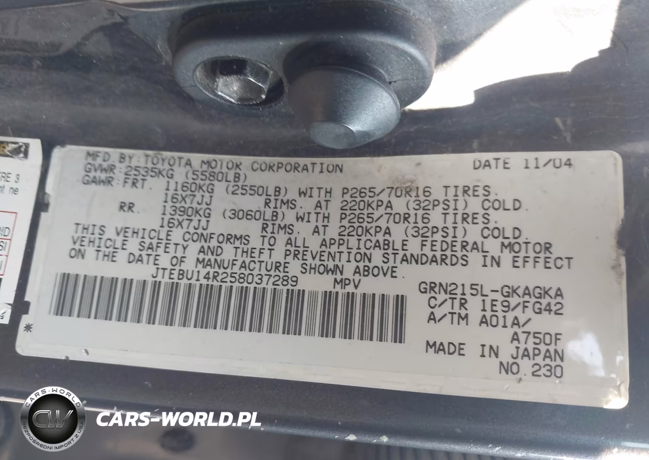 2005 Toyota 4Runner Sr5 V6 VIN:JTEBU14R258037289 - 9