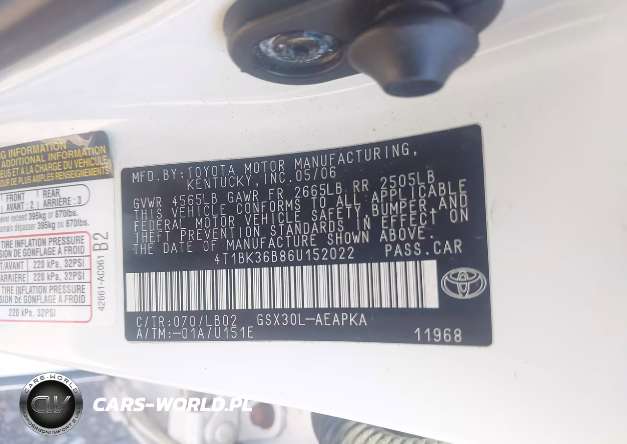 2006 Toyota Avalon Limited VIN:4T1BK36B86U152022 - 9