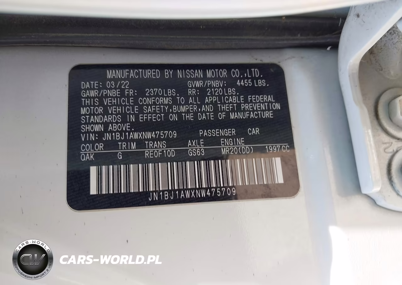 2022 Nissan Rogue Sport S Awd Xtronic Cvt VIN:JN1BJ1AWXNW475709 - 9