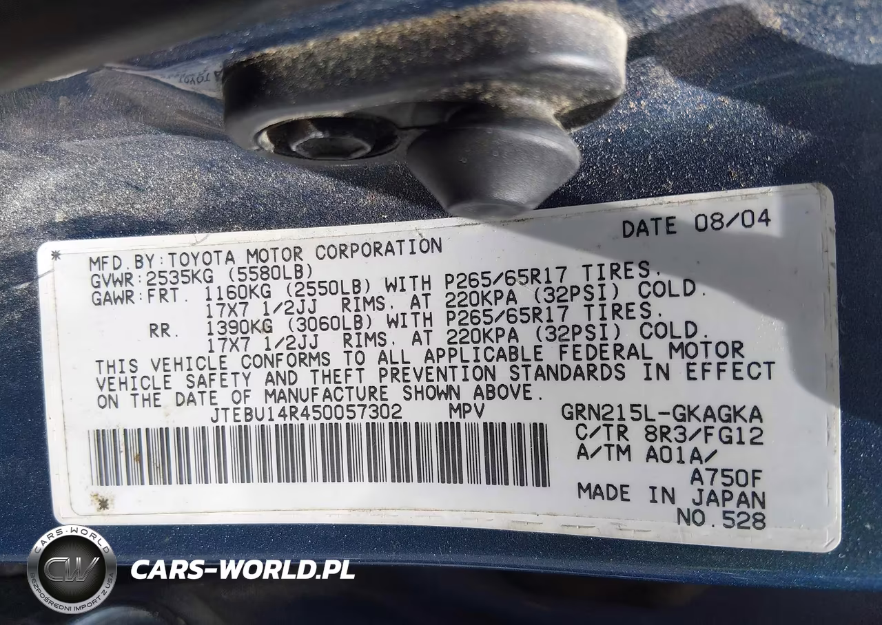 2005 Toyota 4Runner Sr5 V6 VIN:JTEBU14R450057302 - 9