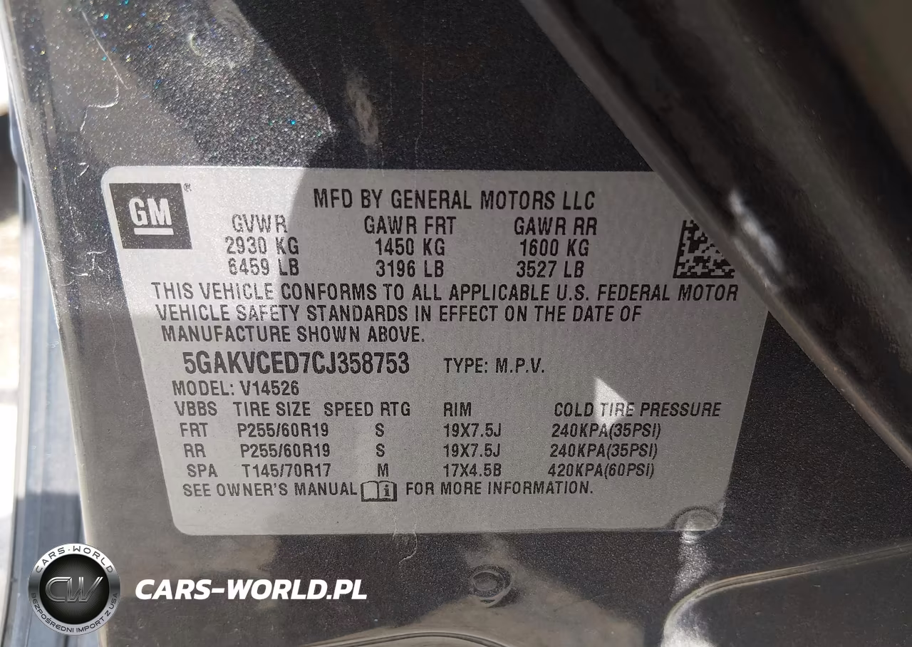 2012 Buick Enclave Leather VIN:5GAKVCED7CJ358753 - 9
