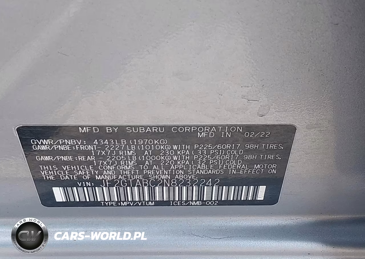 2022 Subaru Crosstrek VIN:JF2GTABC2N8232242 - 9
