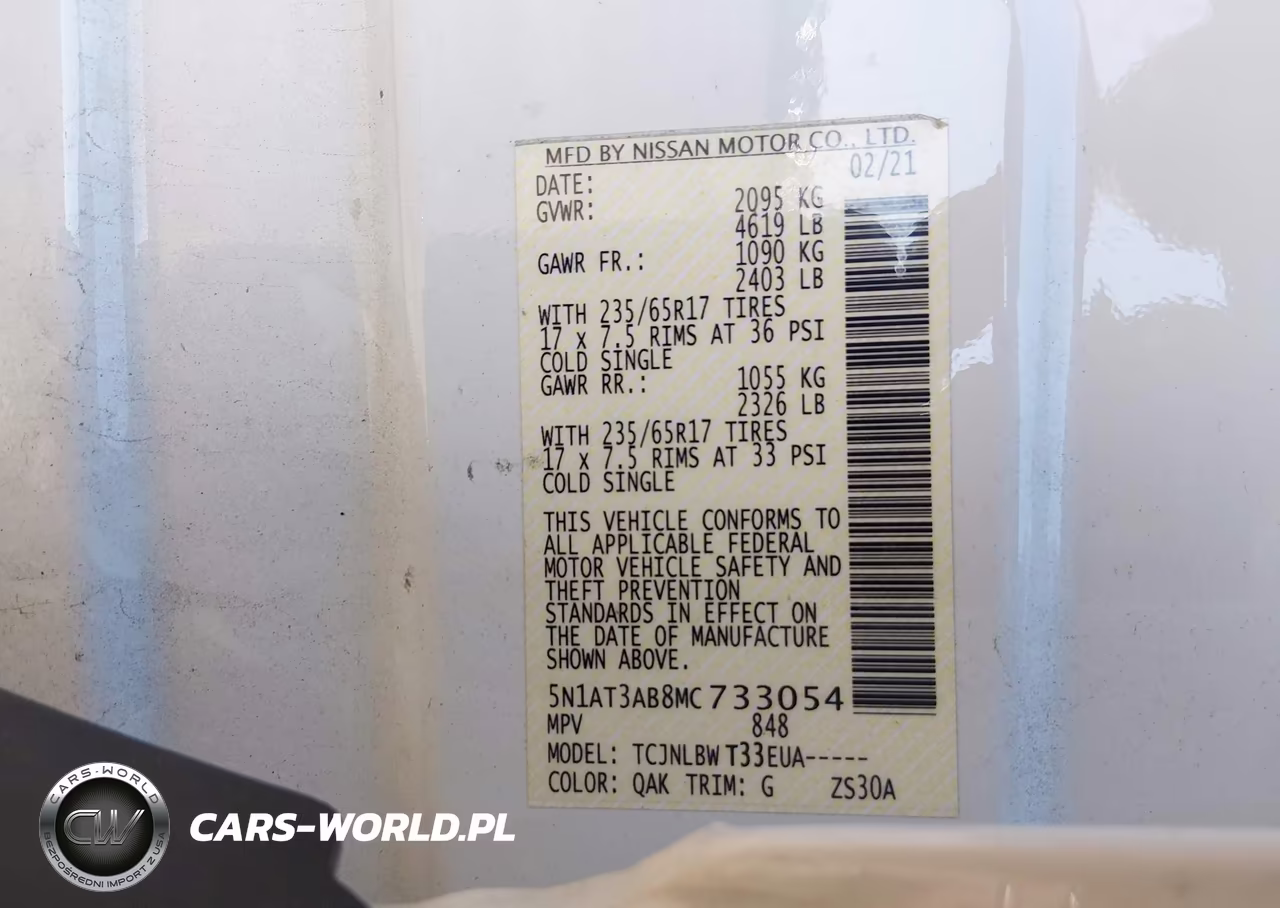 2021 Nissan Rogue S Intelligent Awd VIN:5N1AT3AB8MC733054 - 9