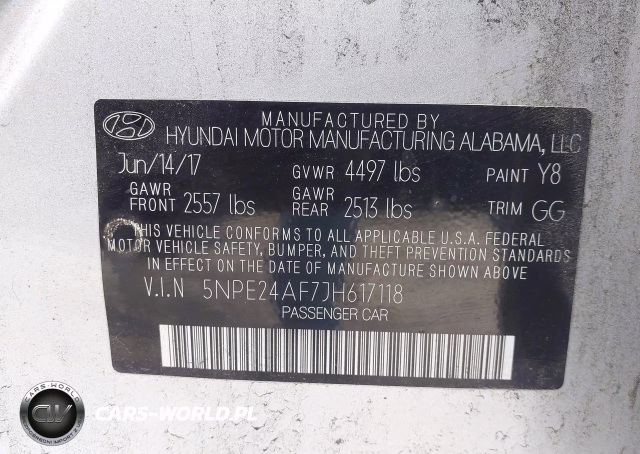 2018 Hyundai Sonata Se VIN:5NPE24AF7JH617118 - 9