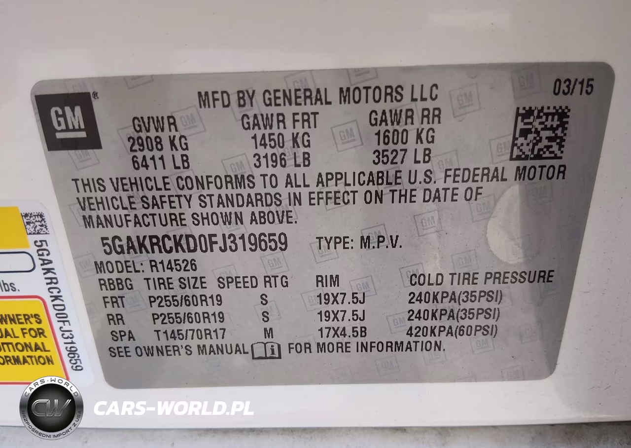 2015 Buick Enclave Premium VIN:5GAKRCKD0FJ319659 - 9