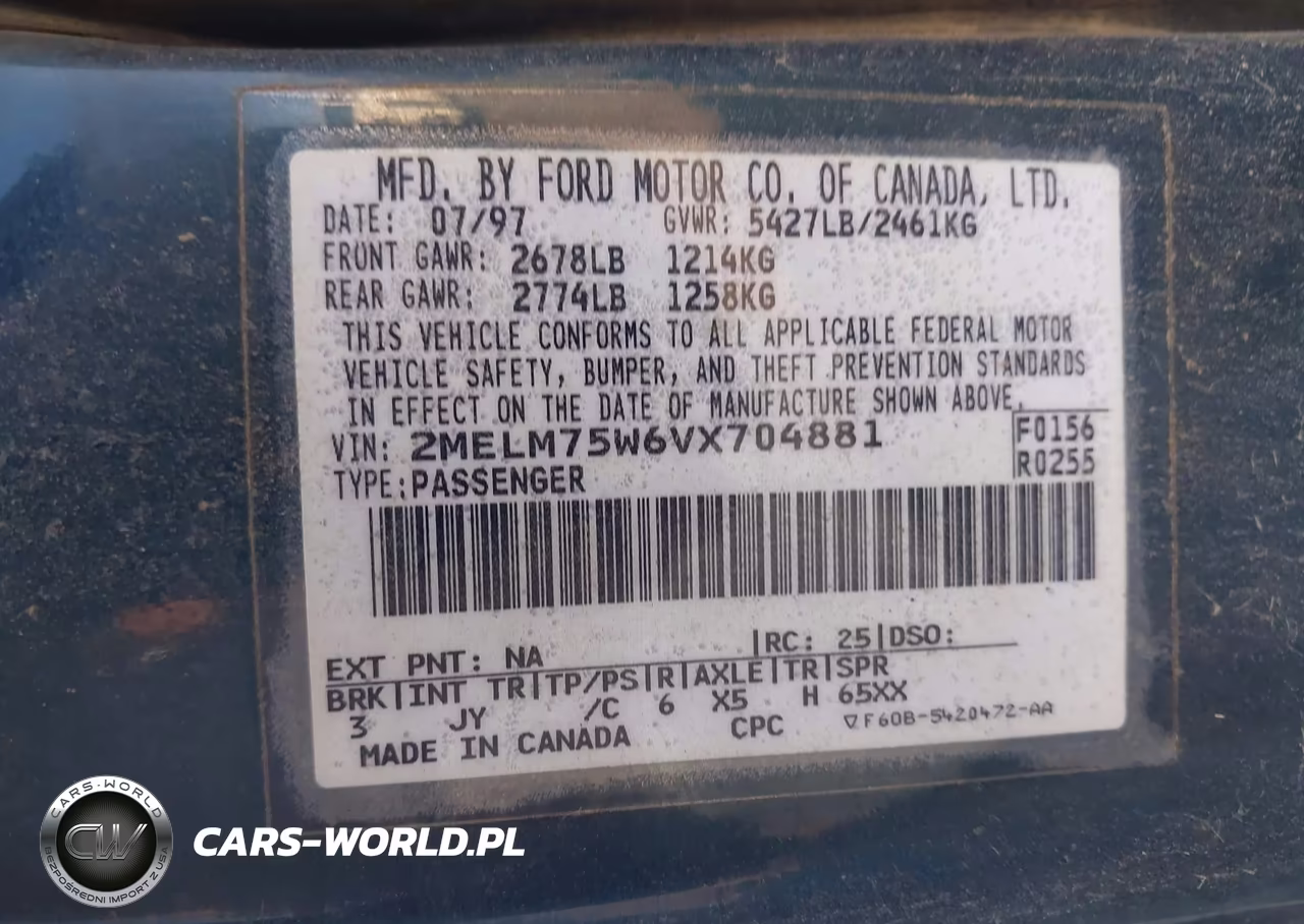 1997 Mercury Grand Marquis Ls VIN:2MELM75W6VX704881 - 9