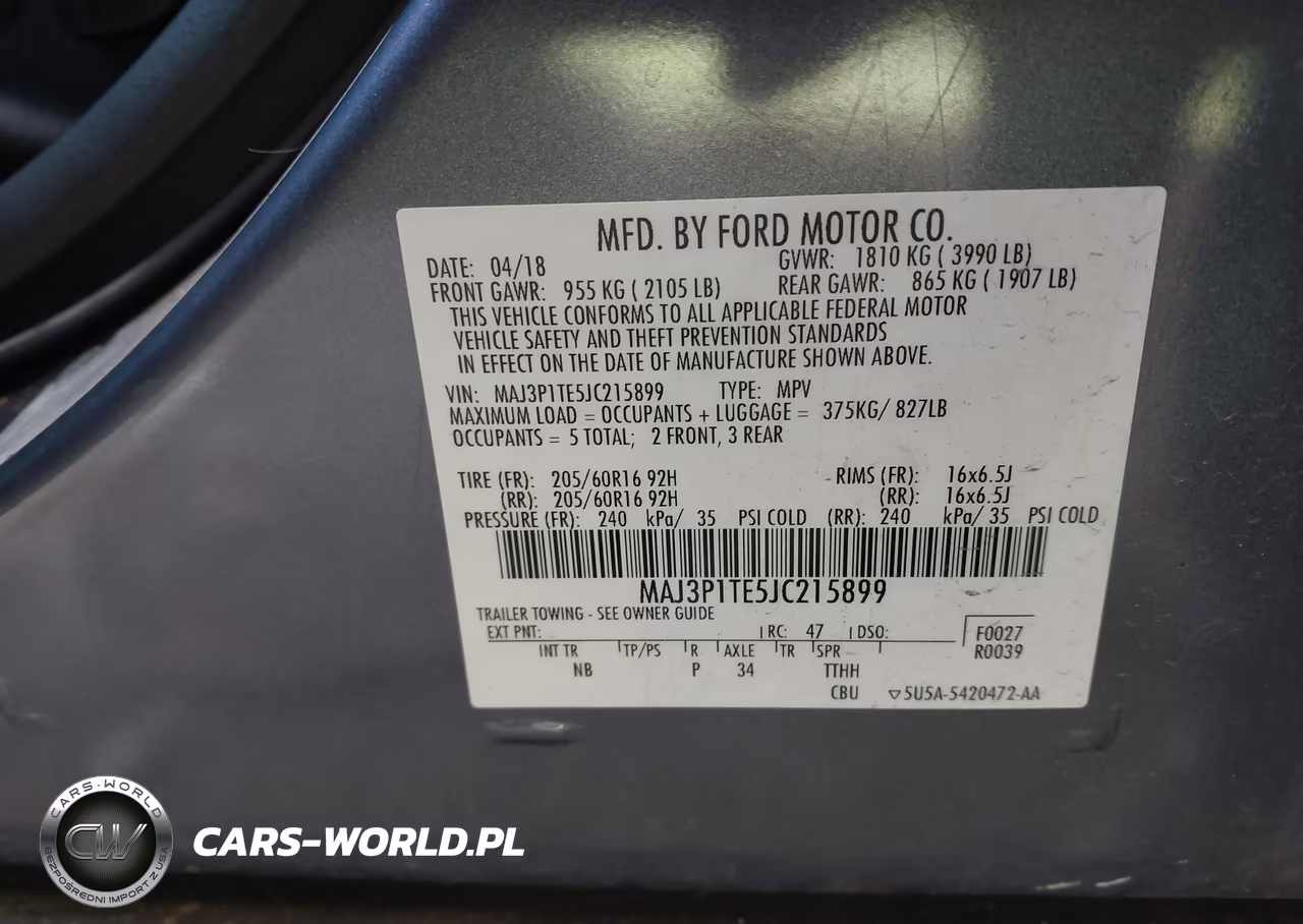 2018 Ford Ecosport Se VIN:MAJ3P1TE5JC215899 - 9