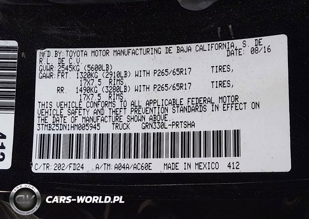 2017 Toyota Tacoma Trd Sport VIN:3TMBZ5DN1HM005945 - 9