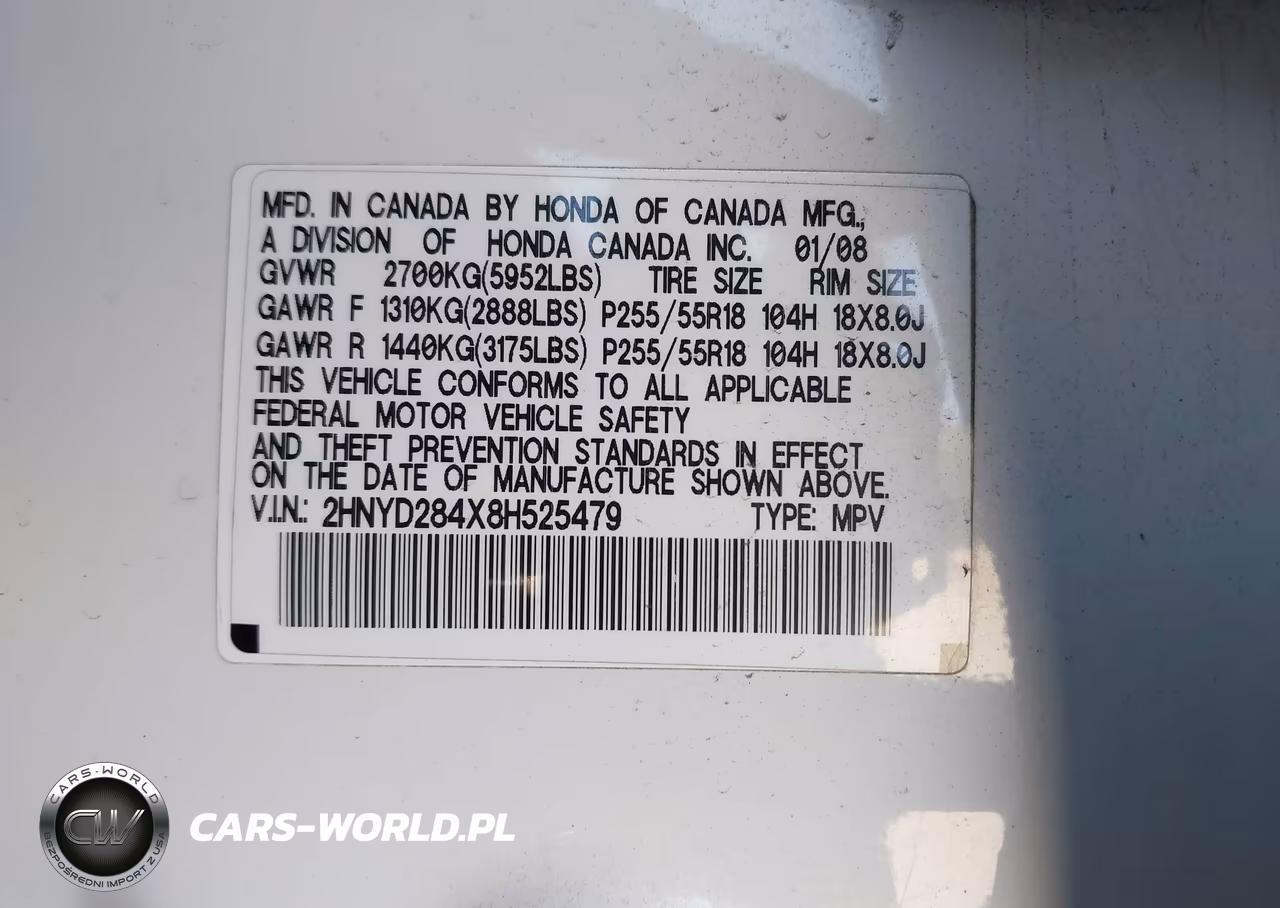 2008 Acura Mdx Technology Package VIN:2HNYD284X8H525479 - 9