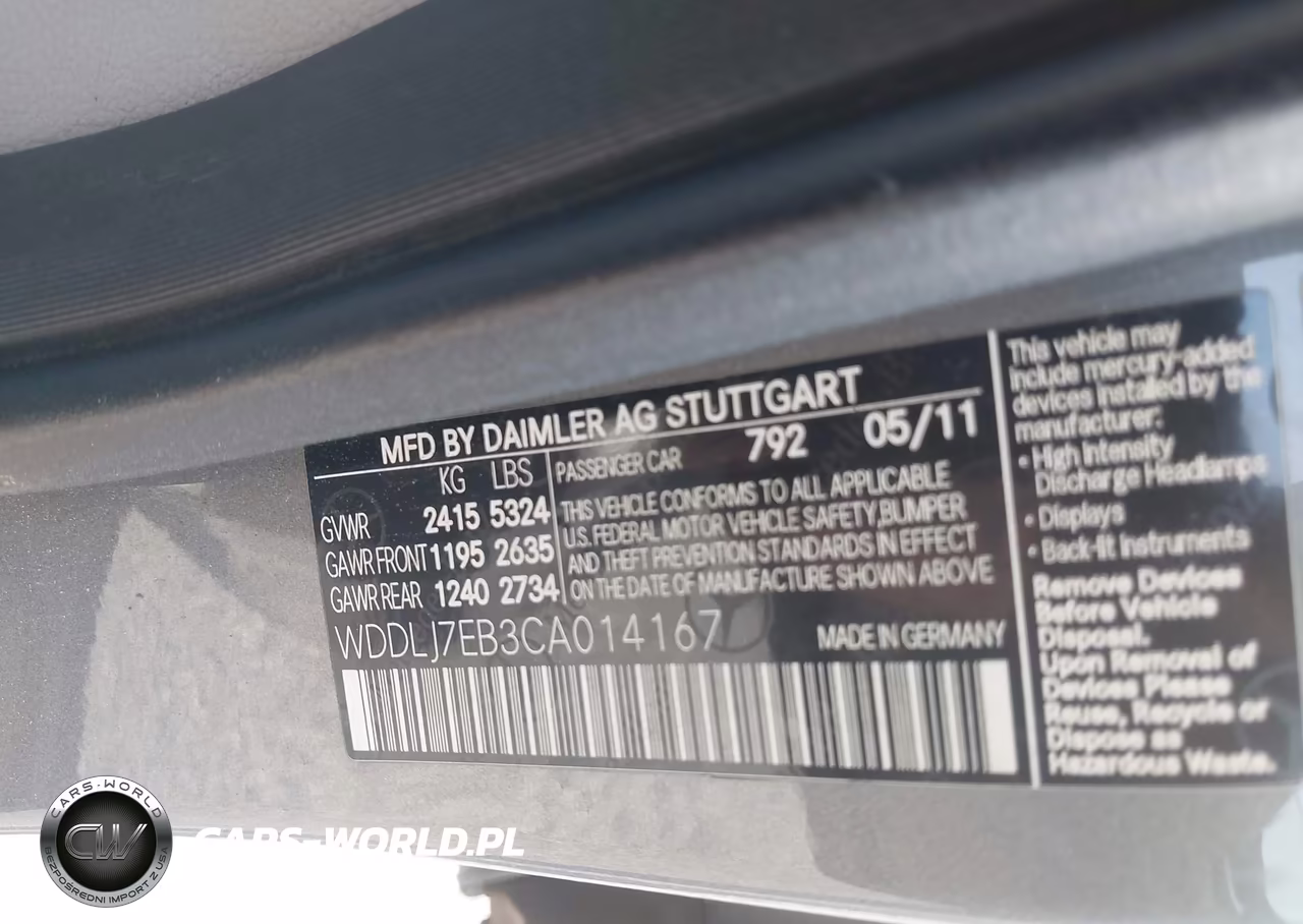 2012 Mercedes-Benz Cls 63 Amg VIN:WDDLJ7EB3CA014167 - 9
