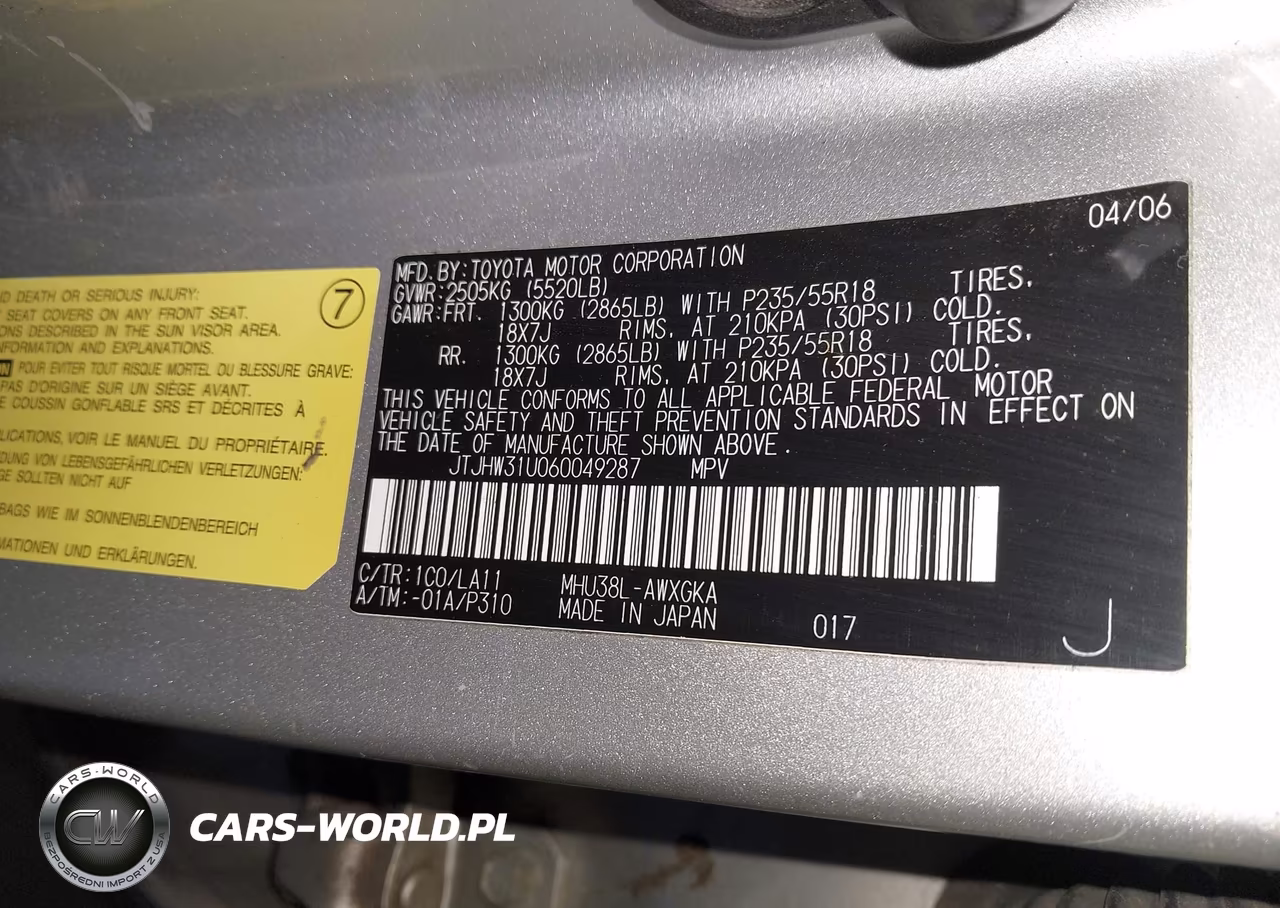 2006 Lexus Rx 400H VIN:JTJHW31U060049287 - 9