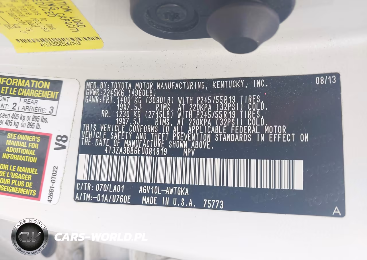 2014 Toyota Venza Xle VIN:4T3ZA3BB6EU081819 - 9