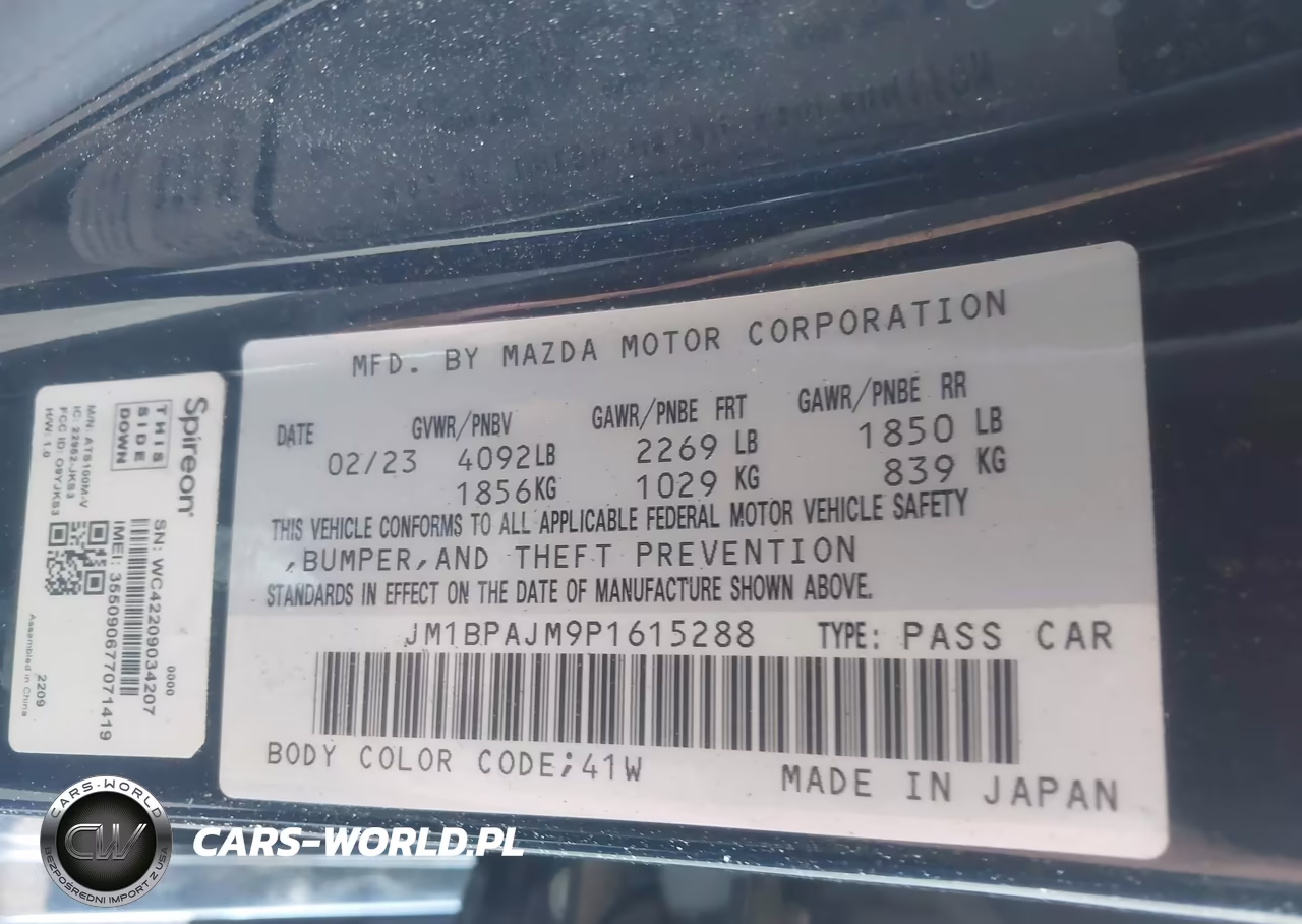 2023 Mazda Mazda3 2.5 S VIN:JM1BPAJM9P1615288 - 9