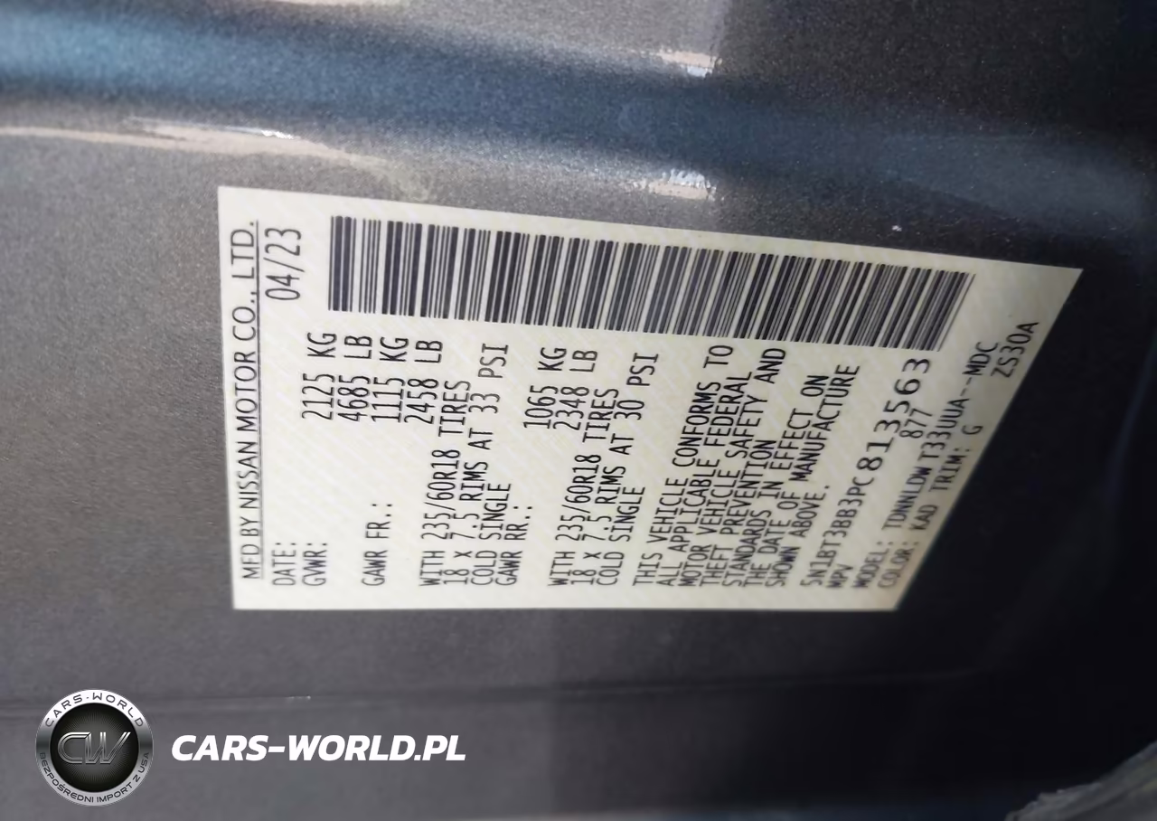 2023 Nissan Rogue Sv Intelligent Awd VIN:5N1BT3BB3PC813563 - 9
