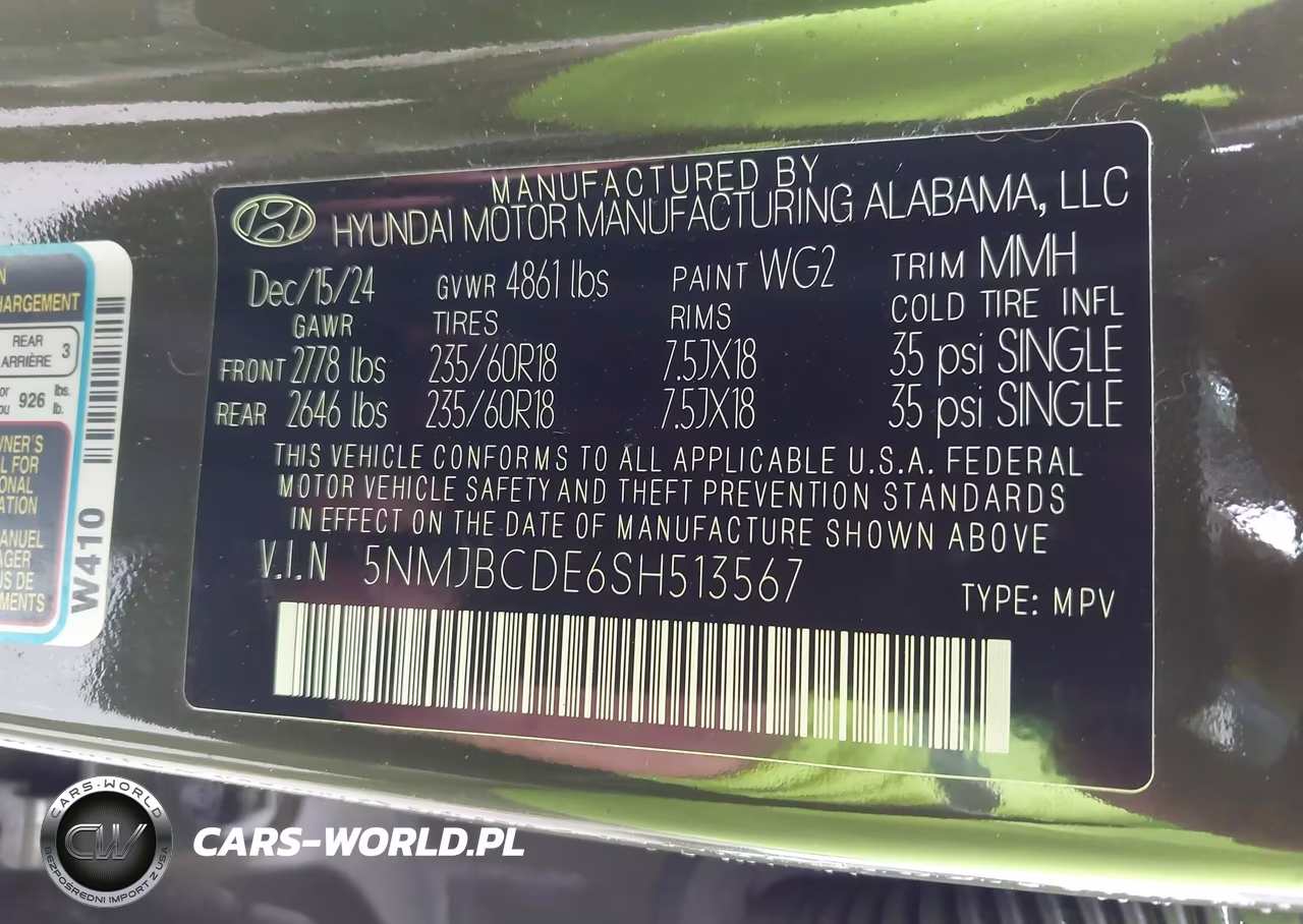 2025 Hyundai Tucson Sel VIN:5NMJBCDE6SH513567 - 9