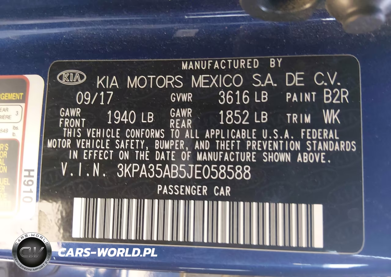 2018 Kia Rio Ex VIN:3KPA35AB5JE058588 - 9