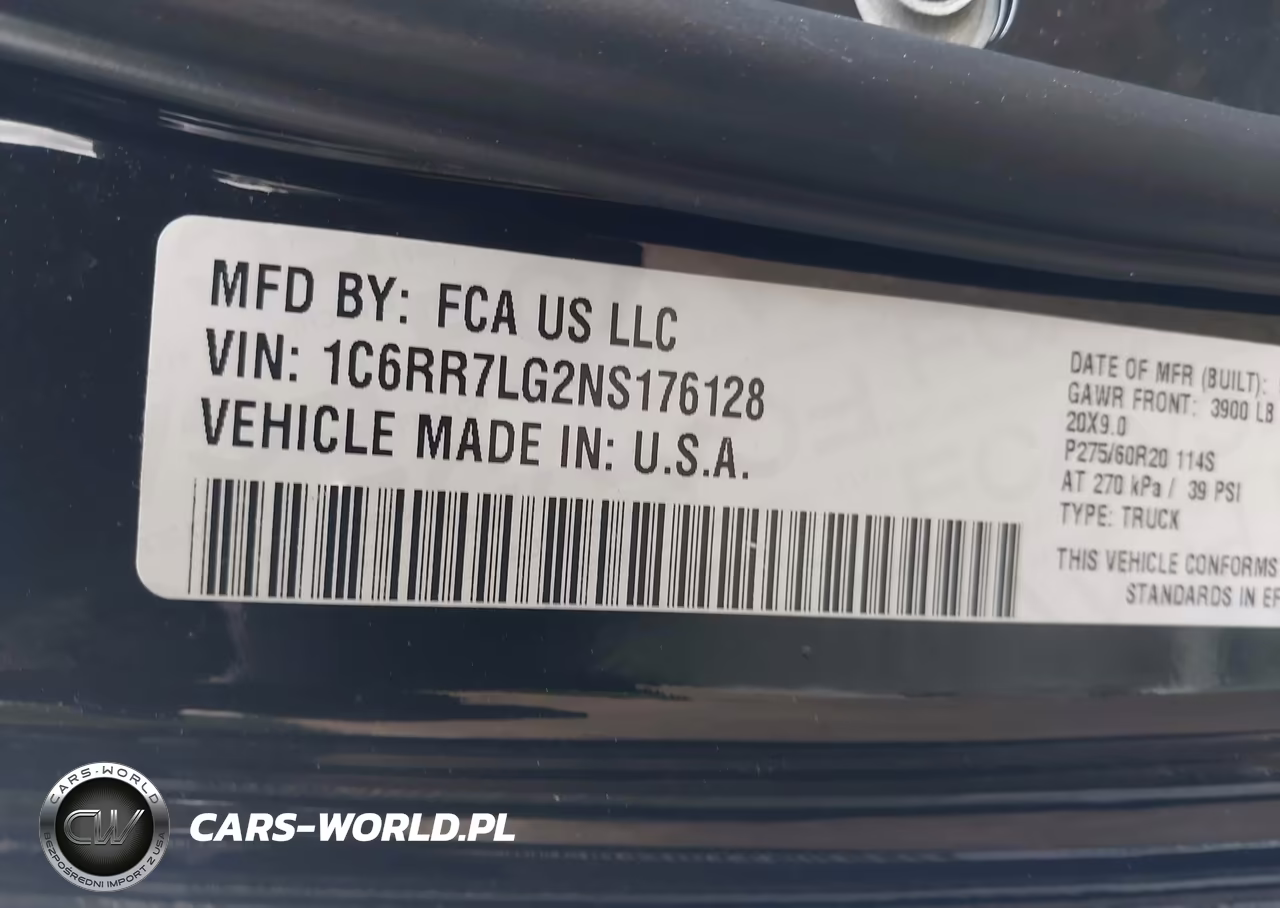 2022 Ram 1500 Classic Warlock 4X4 5'7 Box VIN:1C6RR7LG2NS176128 - 9
