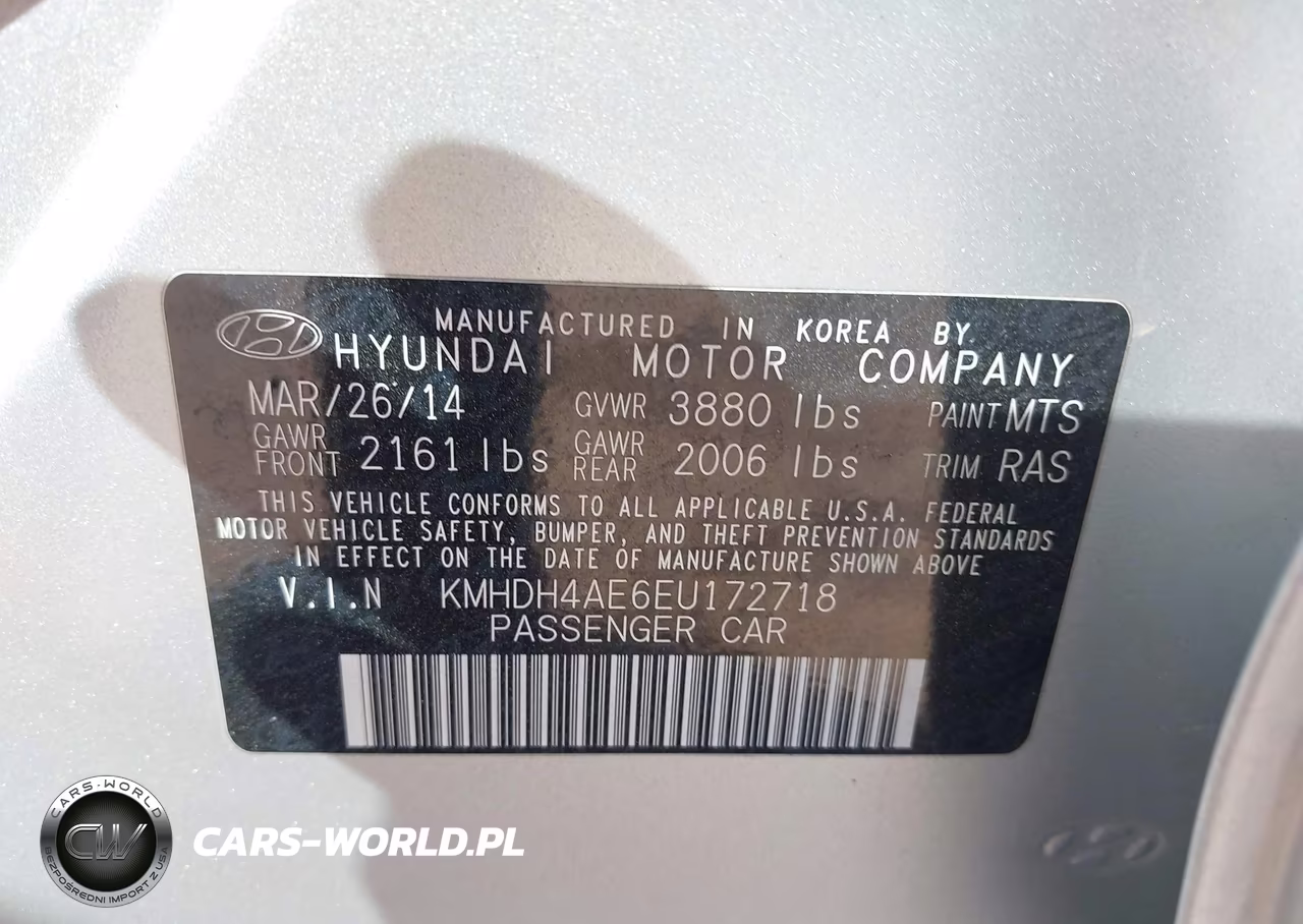 2014 Hyundai Elantra Se VIN:KMHDH4AE6EU172718 - 9