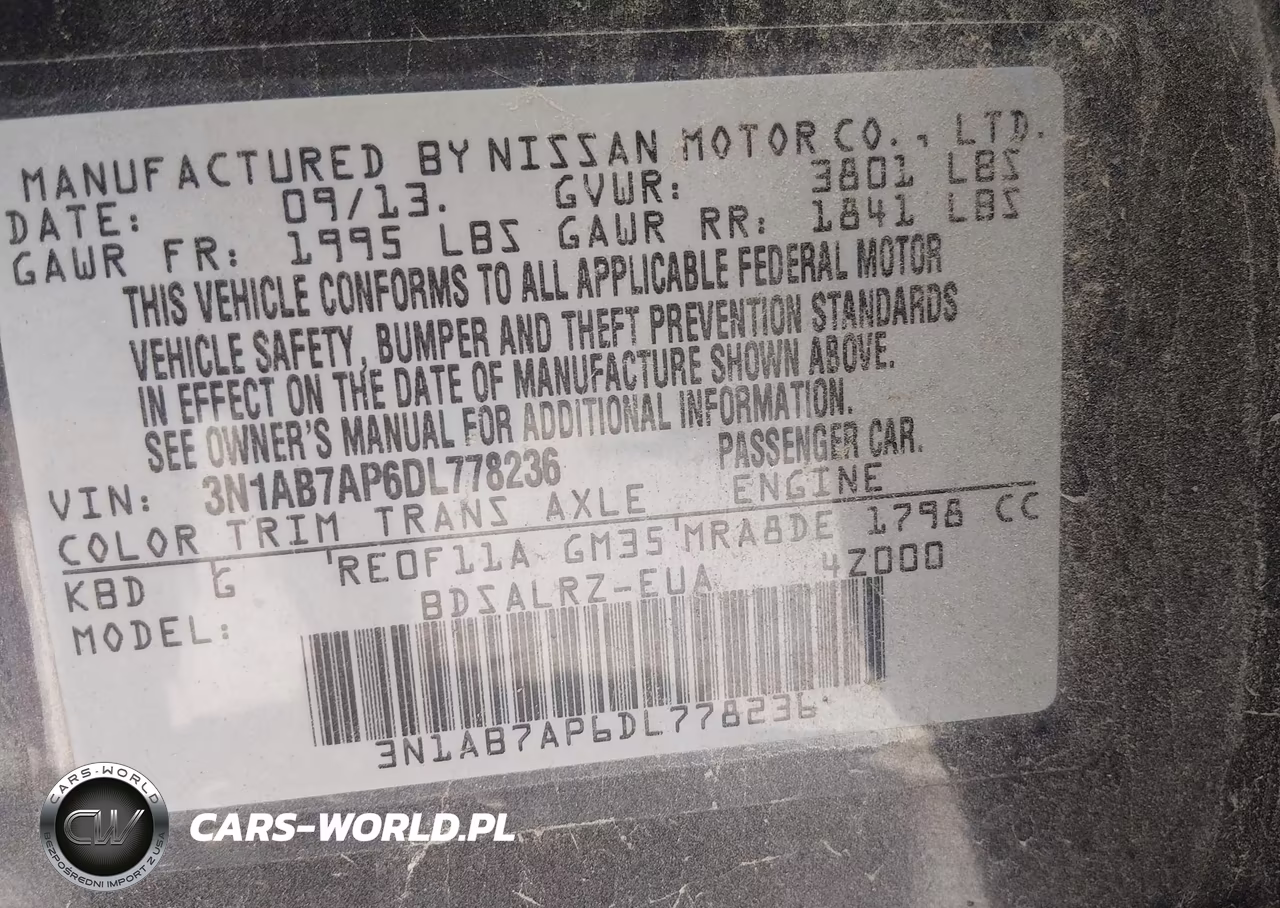 2013 Nissan Sentra Sr VIN:3N1AB7AP6DL778236 - 9