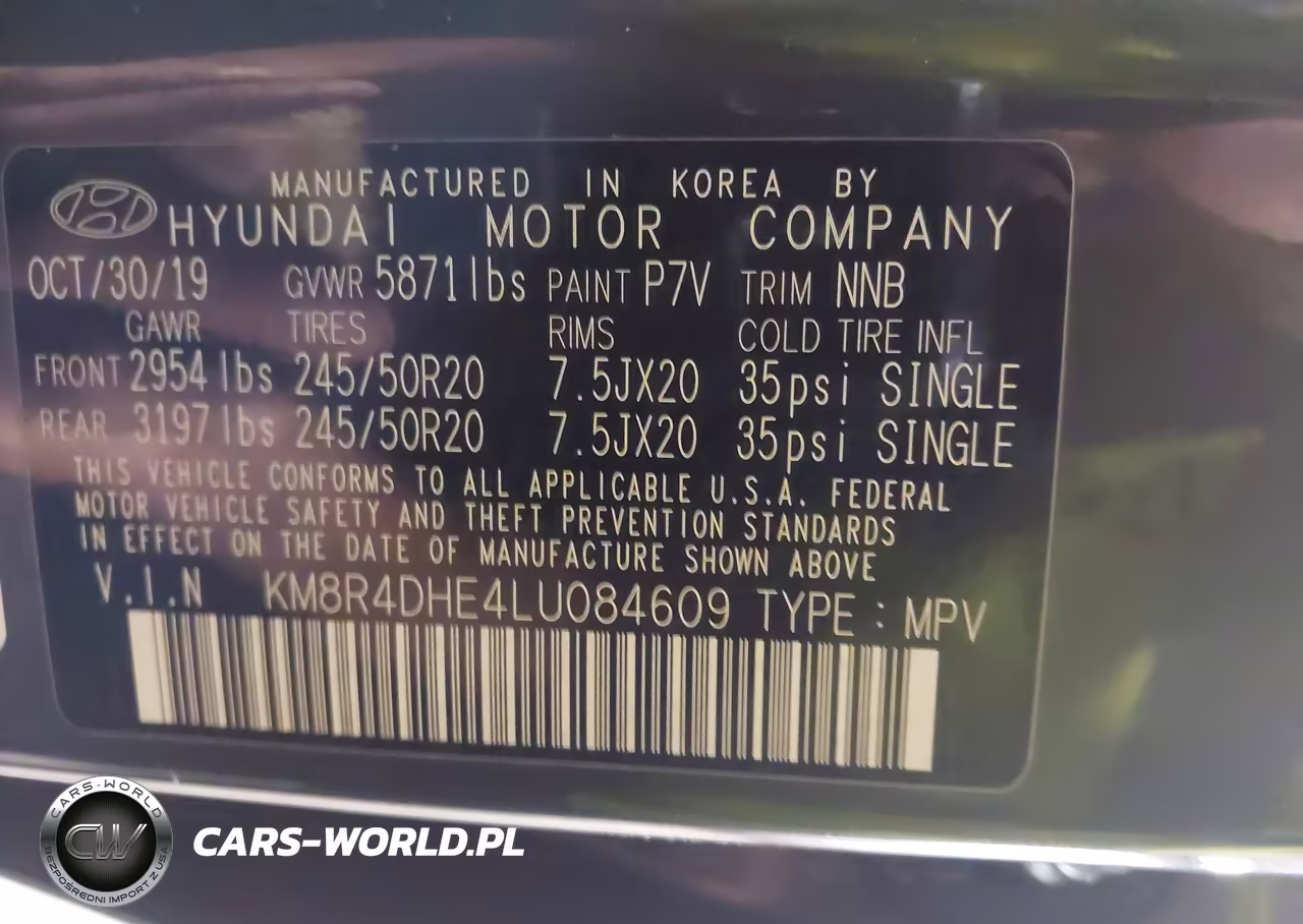 2020 Hyundai Palisade Sel VIN:KM8R4DHE4LU084609 - 9