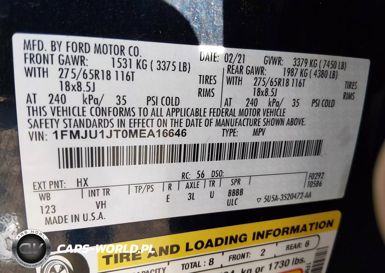 2021 Ford Expedition Xlt VIN:1FMJU1JT0MEA16646 - 9