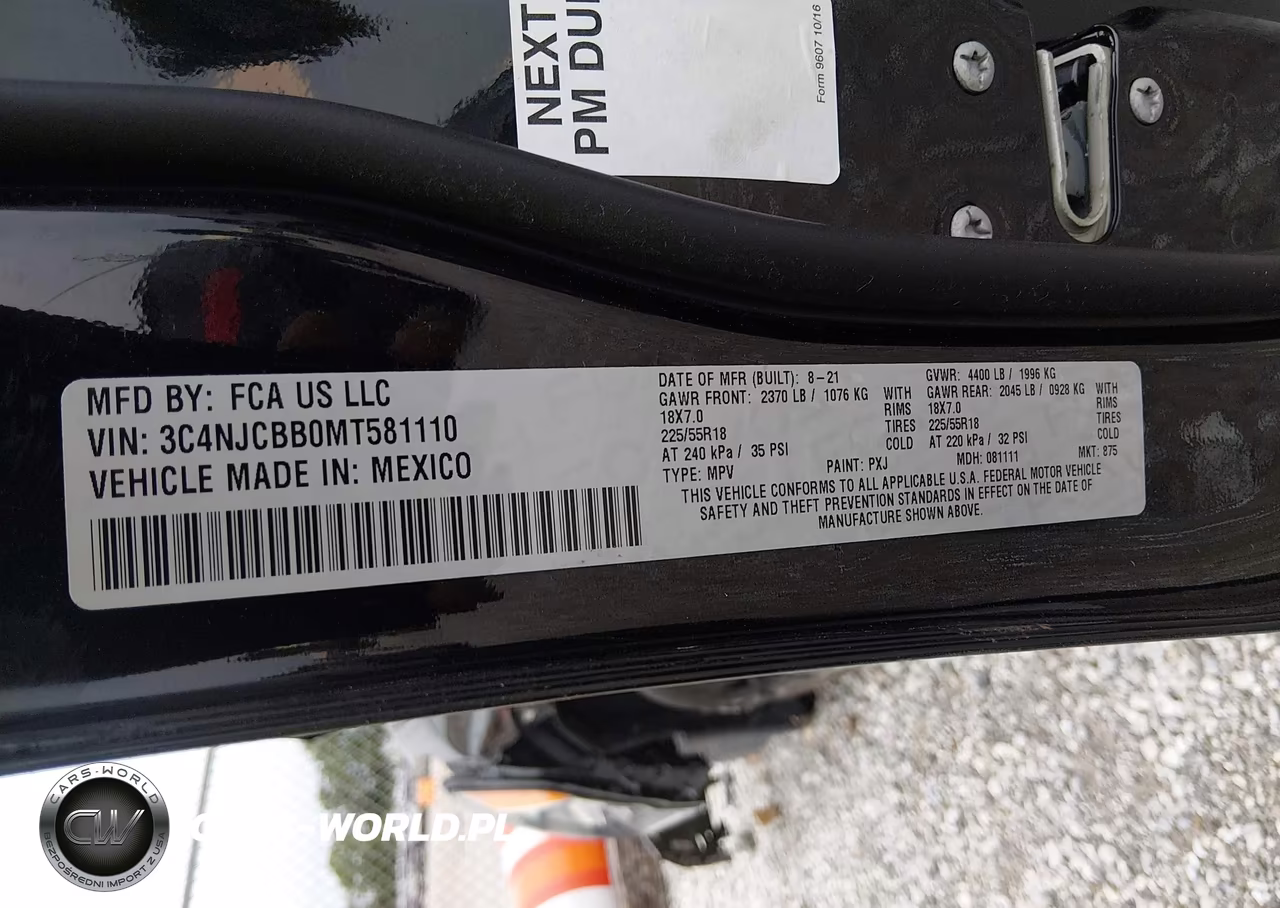 2021 Jeep Compass Altitude Fwd VIN:3C4NJCBB0MT581110 - 8