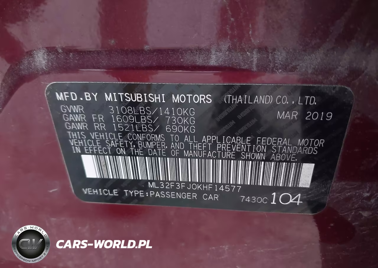 2019 Mitsubishi Mirage G4 Es VIN:ML32F3FJ0KHF14577 - 9