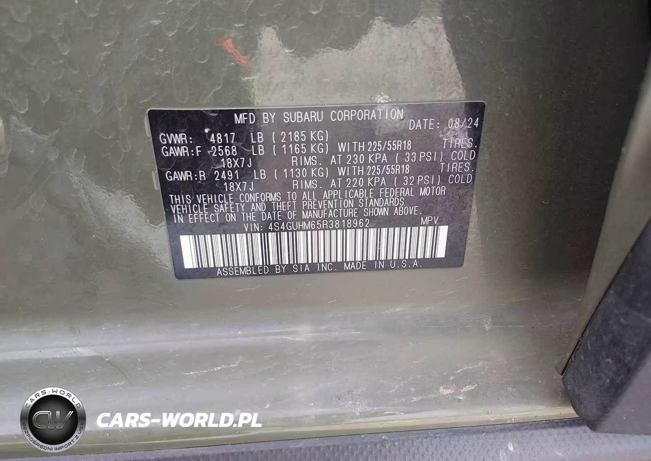2024 Subaru Crosstrek Limited VIN:4S4GUHM65R3818962 - 9