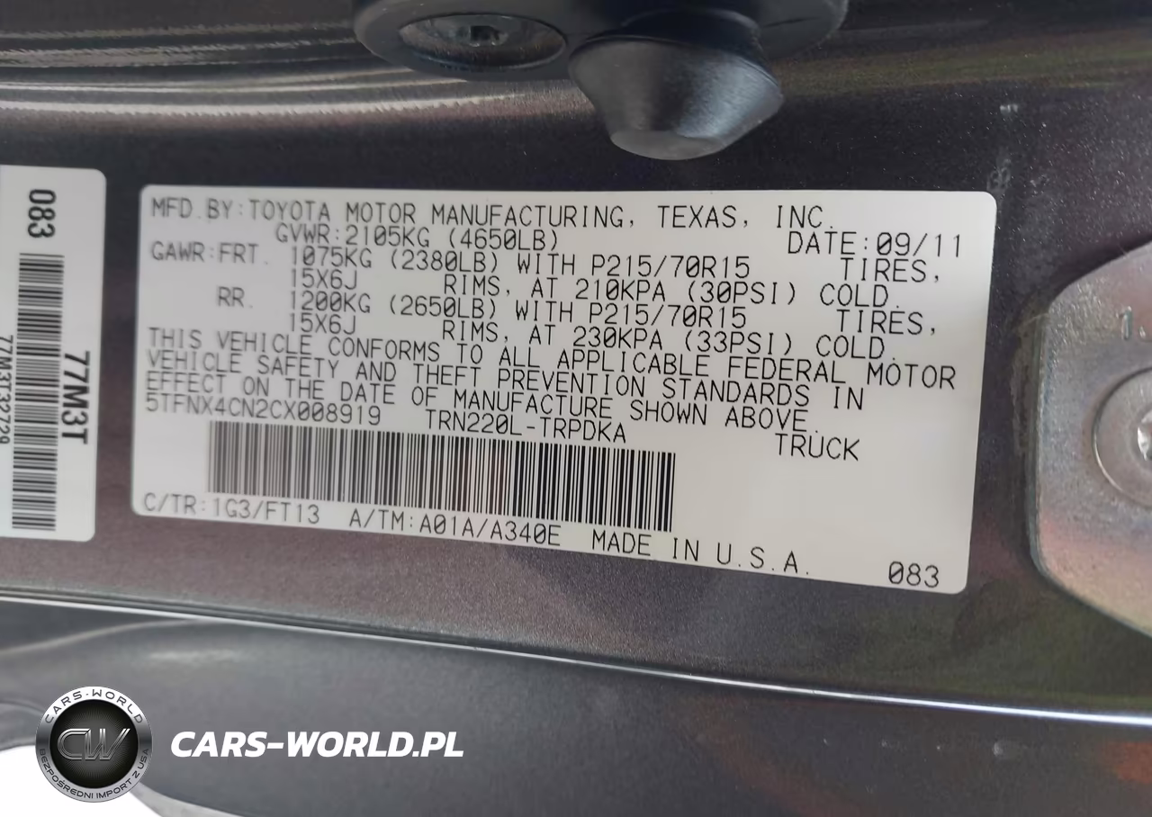 2012 Toyota Tacoma VIN:5TFNX4CN2CX008919 - 9
