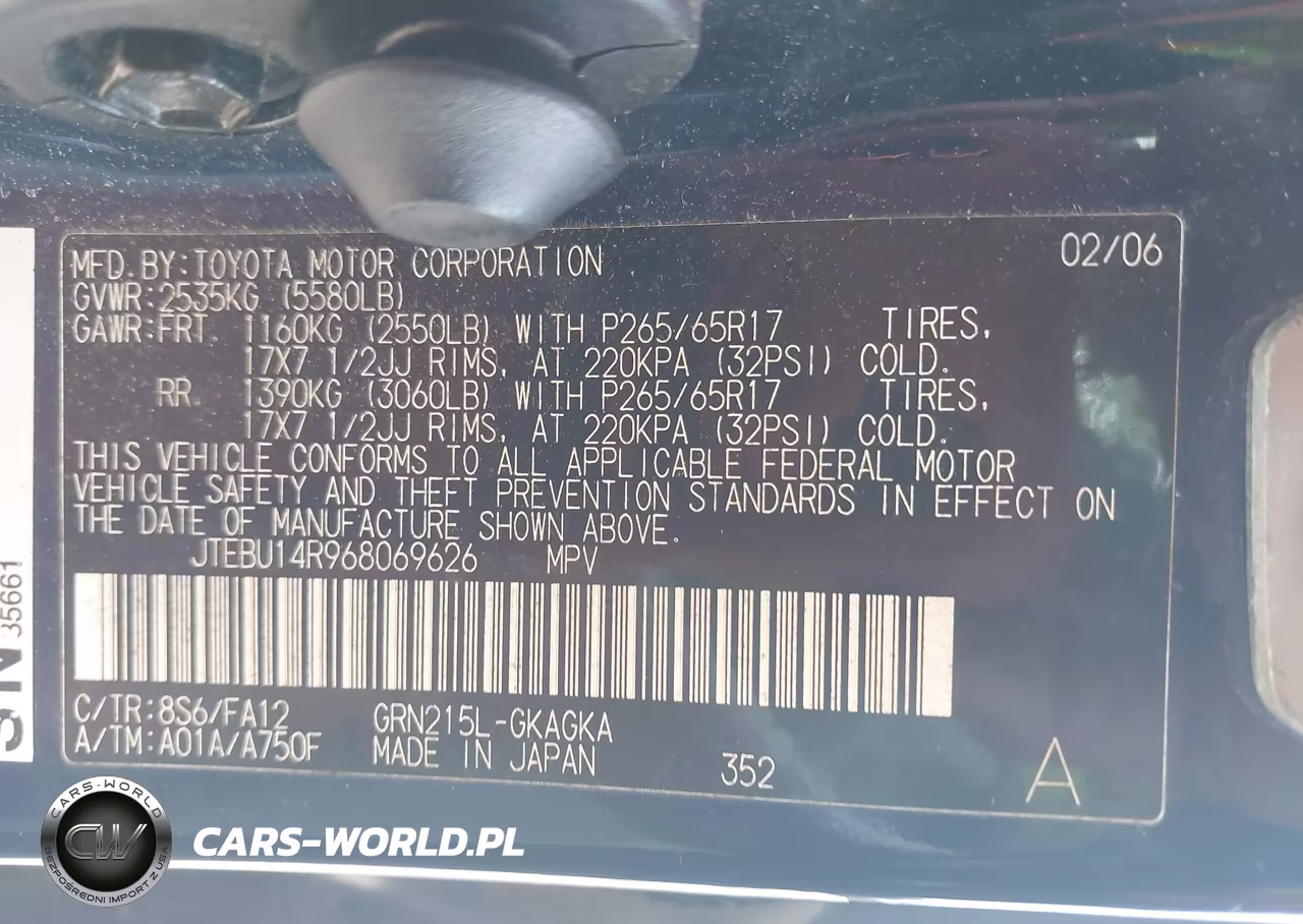 2006 Toyota 4Runner Sr5 V6 VIN:JTEBU14R968069626 - 9