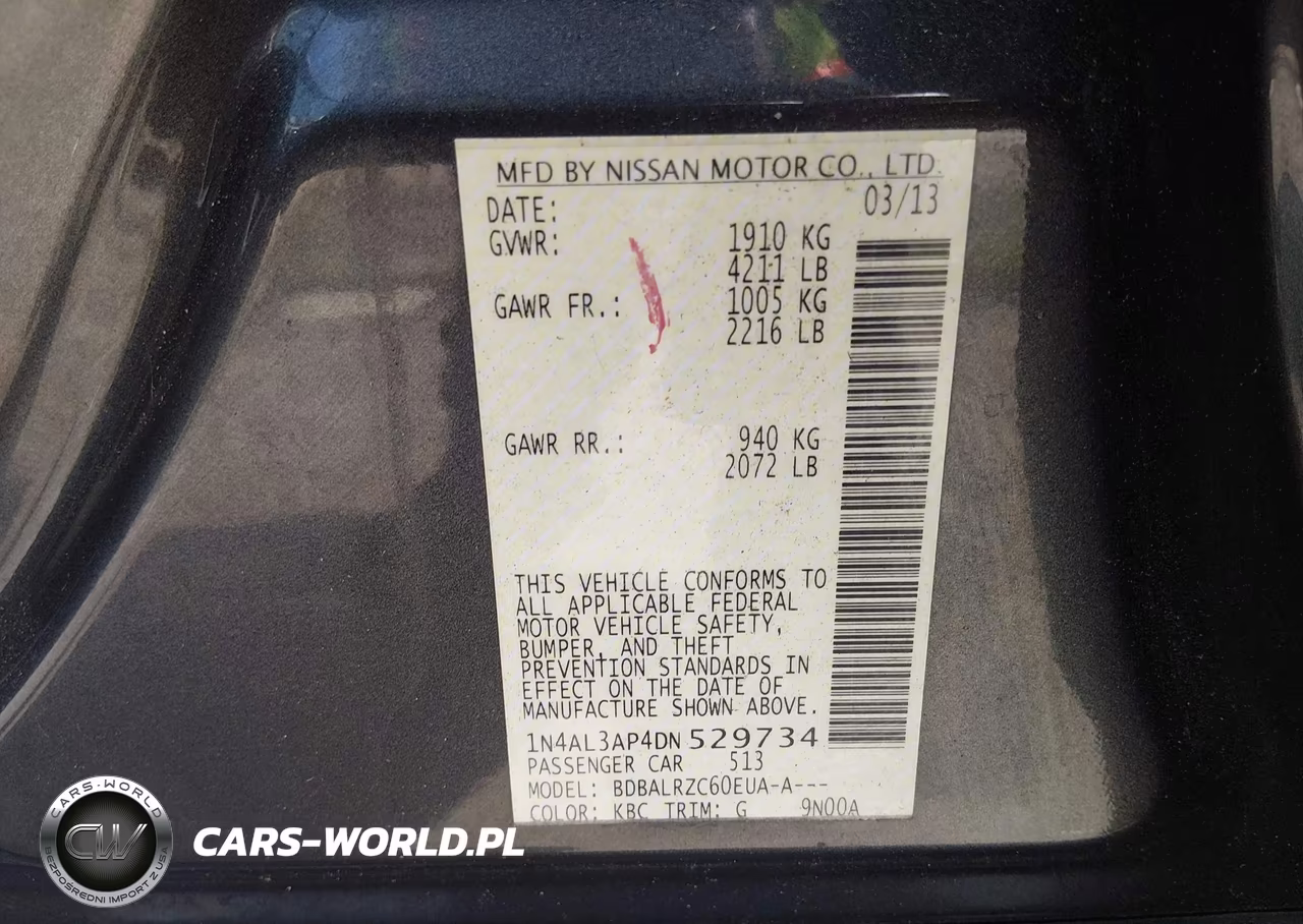 2013 Nissan Altima 2.5 S VIN:1N4AL3AP4DN529734 - 9